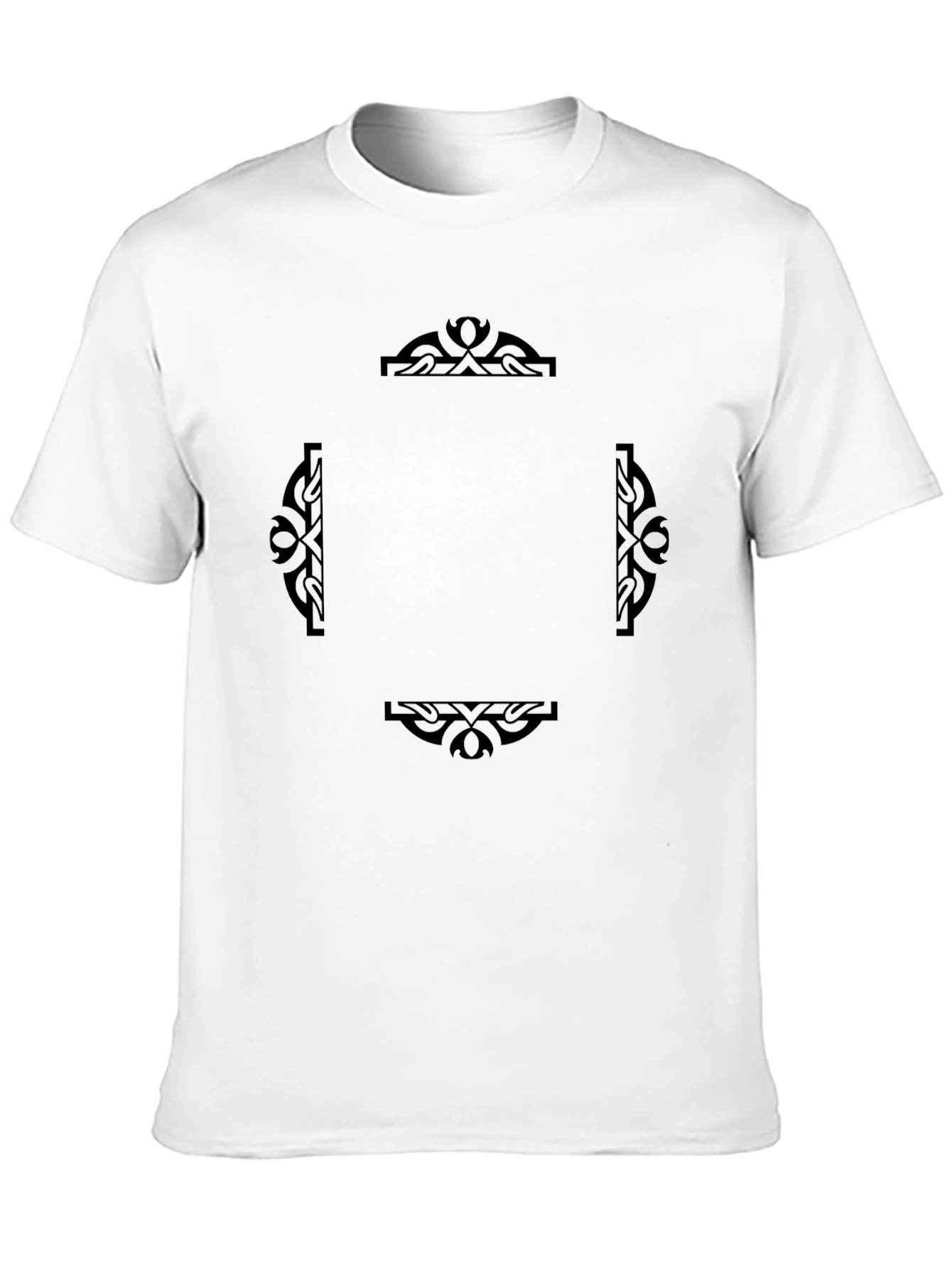 Tribal Patterned Black T-Shirt