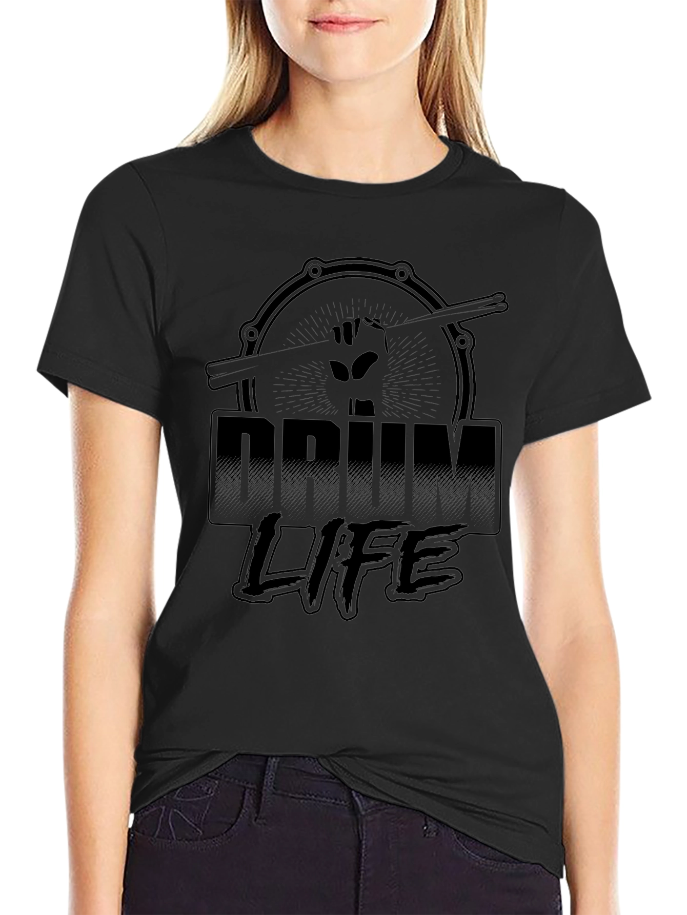 Drum Life Black Graphic Tee