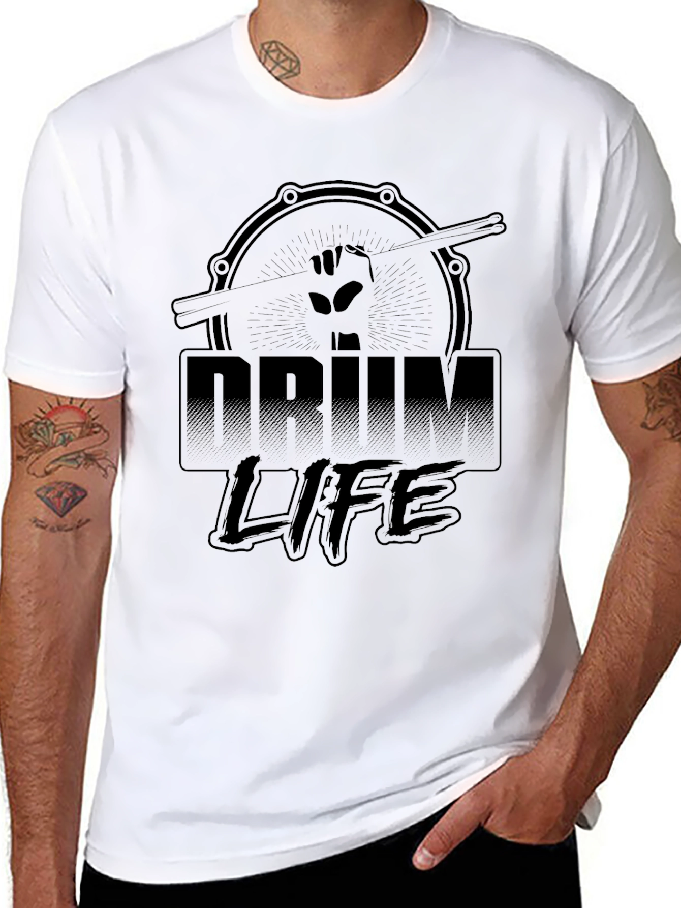 Drum Life Black Graphic Tee
