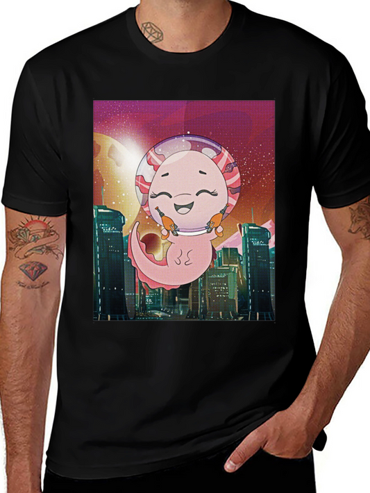 Axolotl Astronaut Graphic T-Shirt