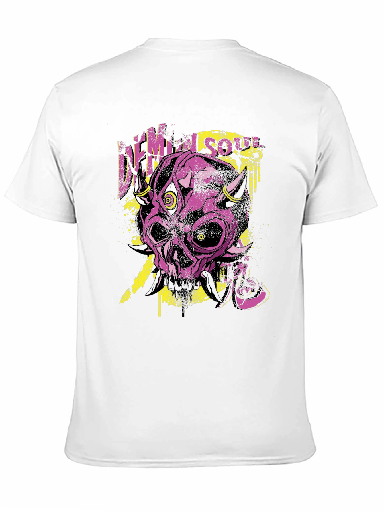 Demon Soul Graphic Print Black T-Shirt