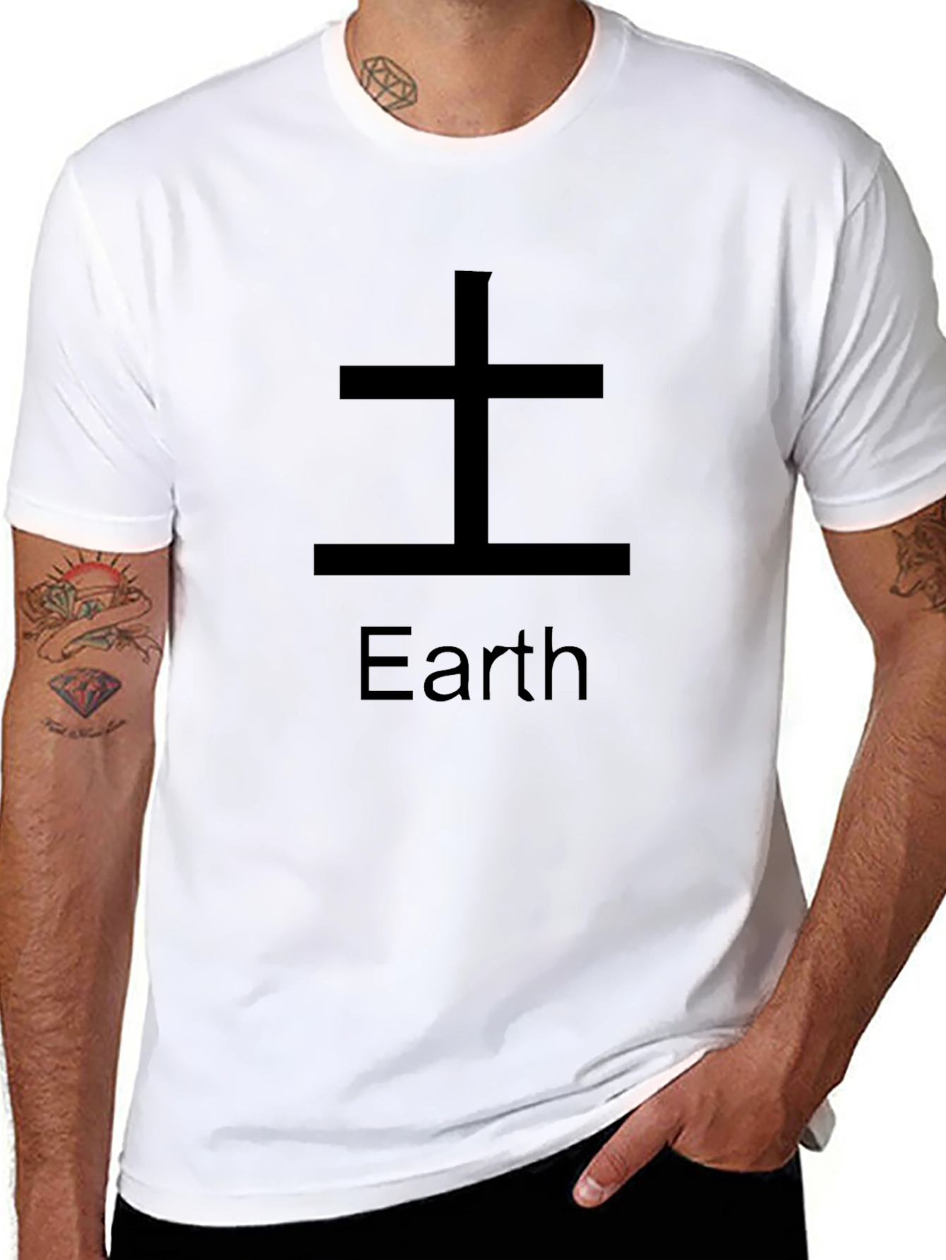 Earth Element Graphic Tee - Black Cotton Shirt