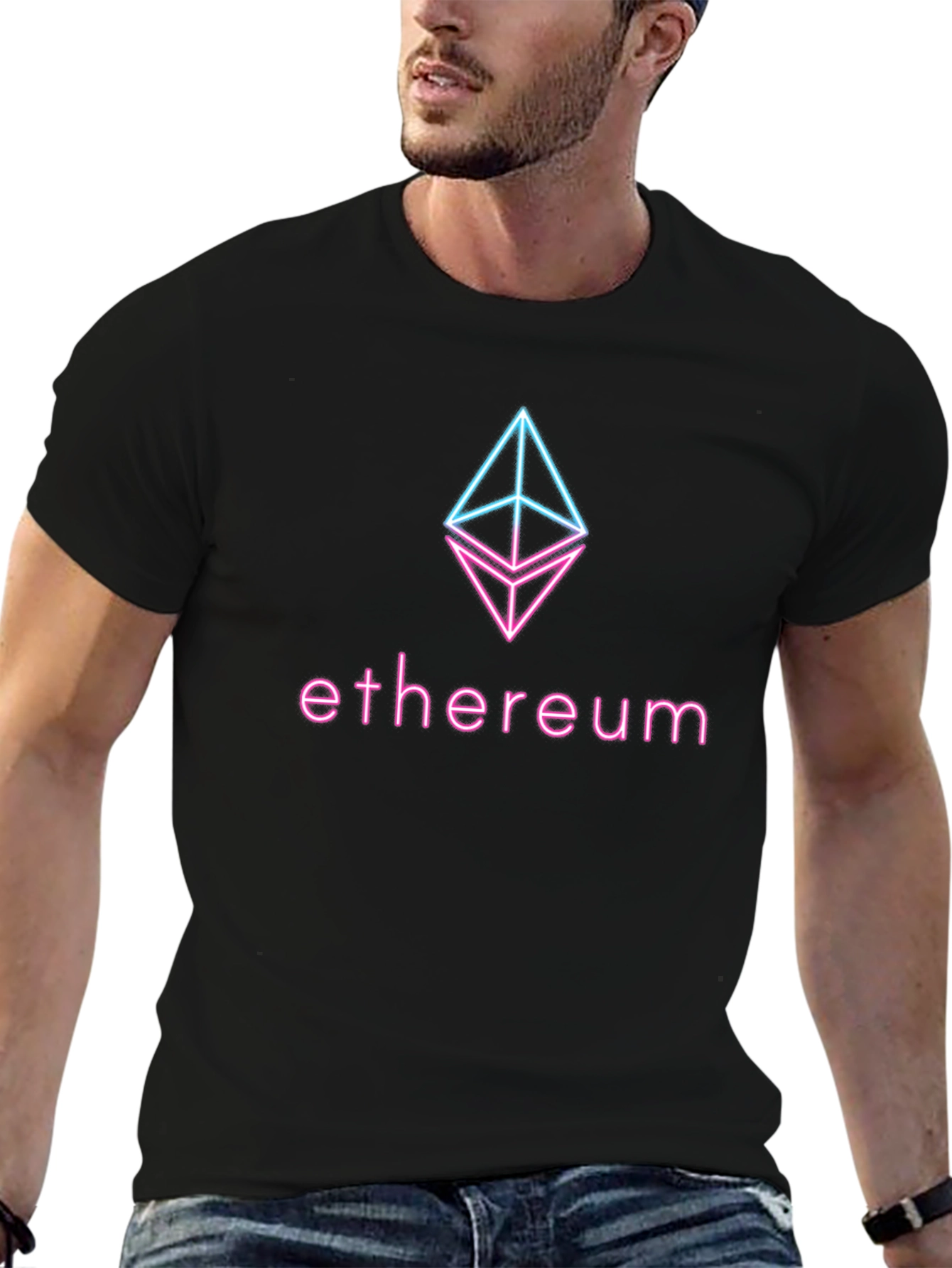 Ethereum Logo Black T-Shirt - Crypto Fashion