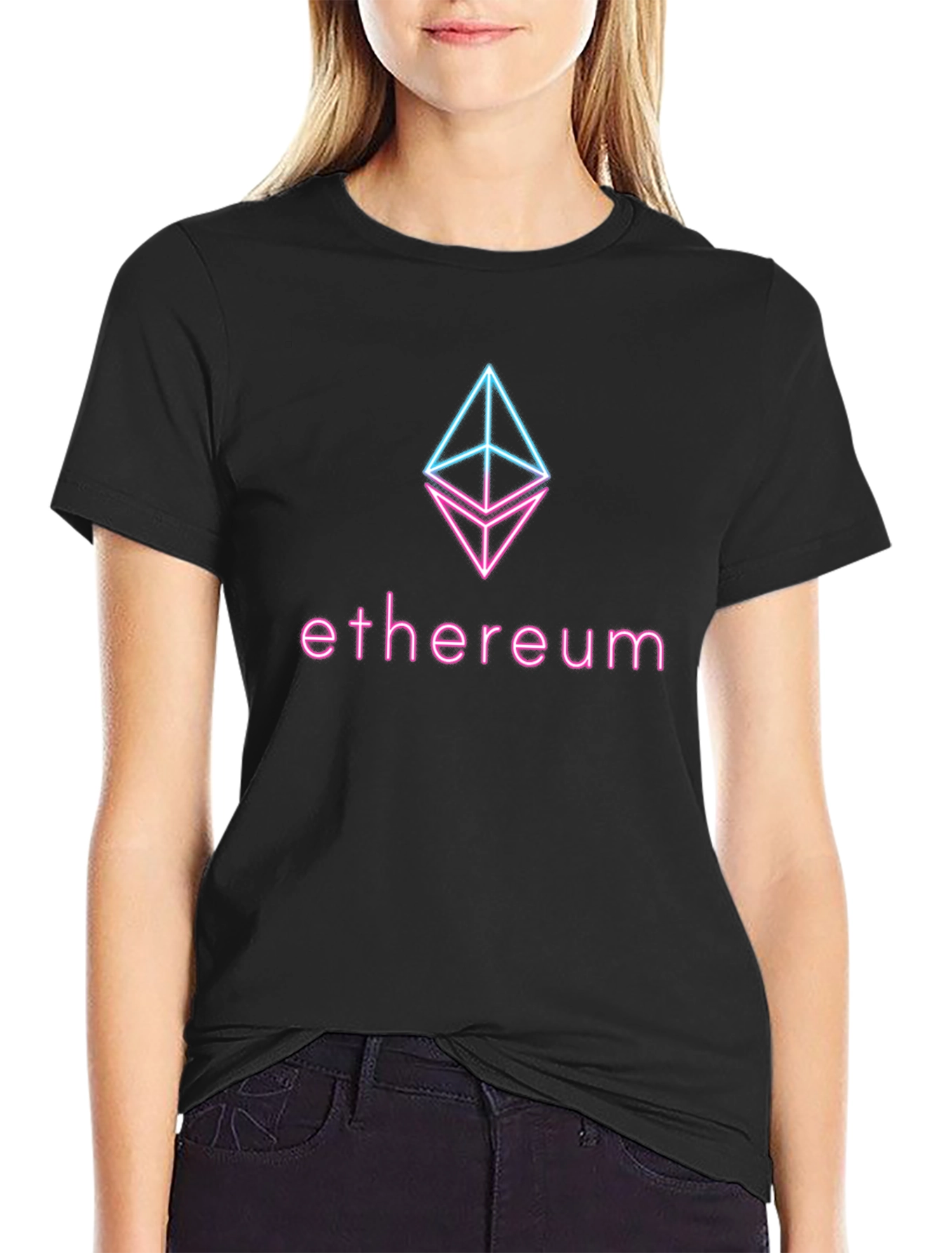 Ethereum Logo Black T-Shirt - Crypto Fashion