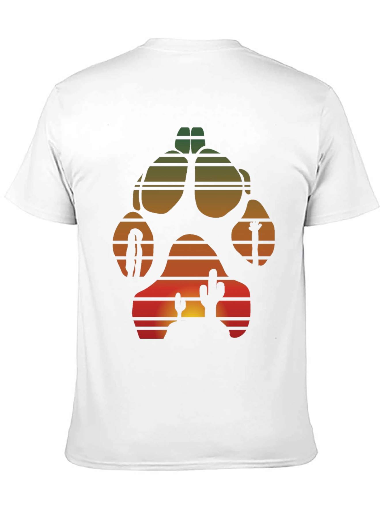 Desert Paw Print Graphic Tee - Stylish Unisex T-Shirt