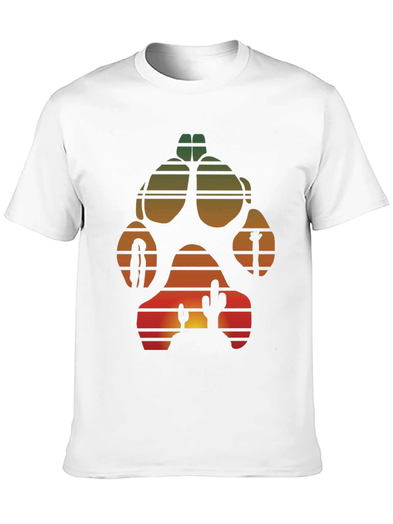 Desert Paw Print Graphic Tee - Stylish Unisex T-Shirt