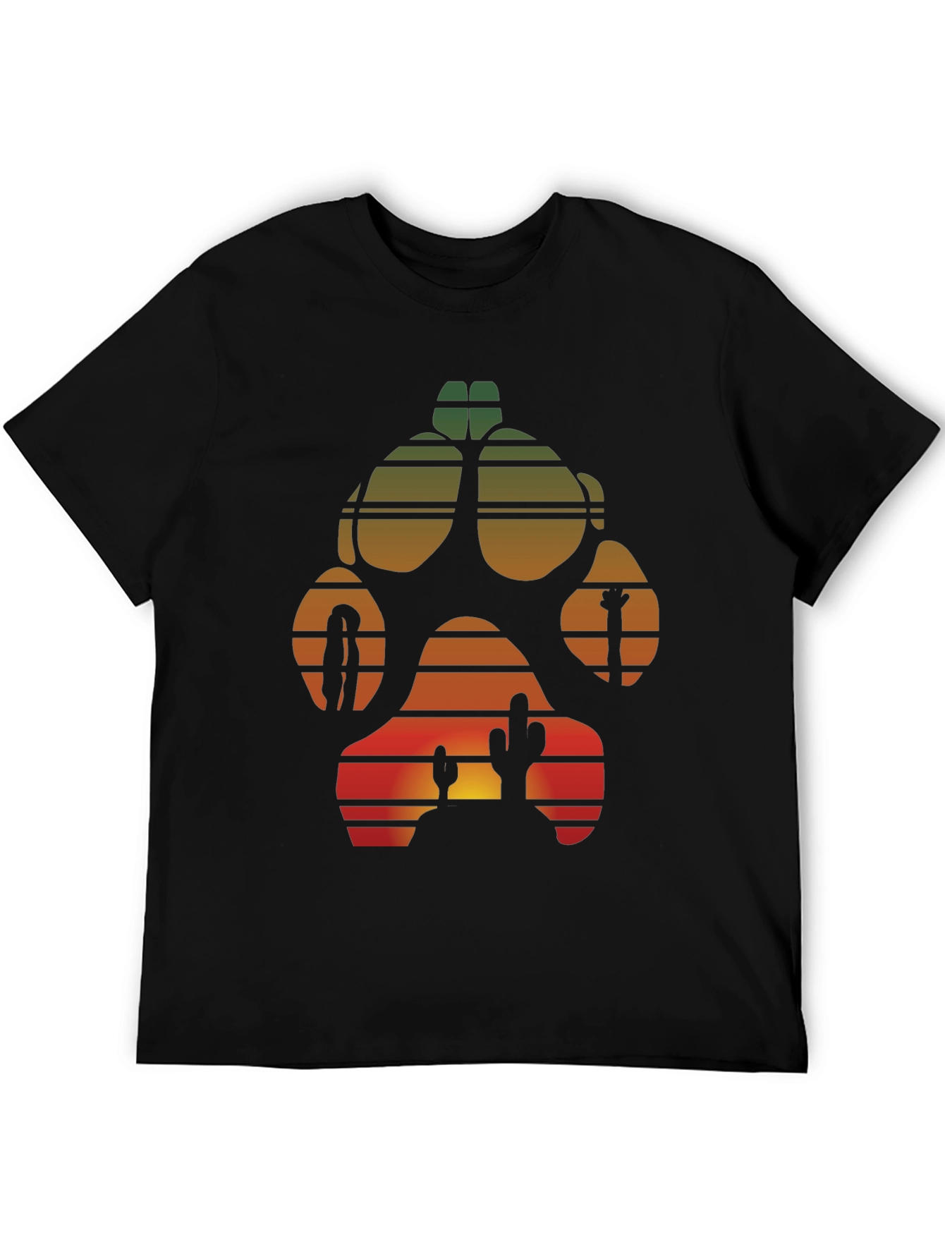 Desert Paw Print Graphic Tee - Stylish Unisex T-Shirt