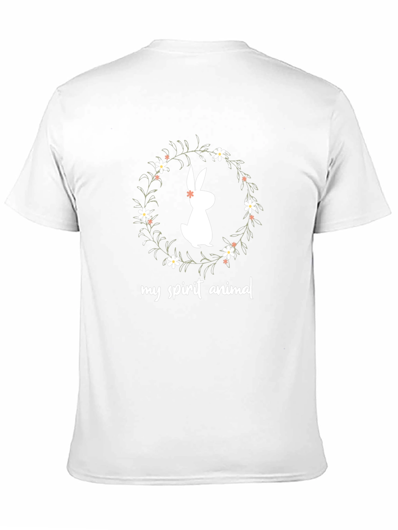 Bunny Spirit Animal T-Shirt - Black Cotton Tee