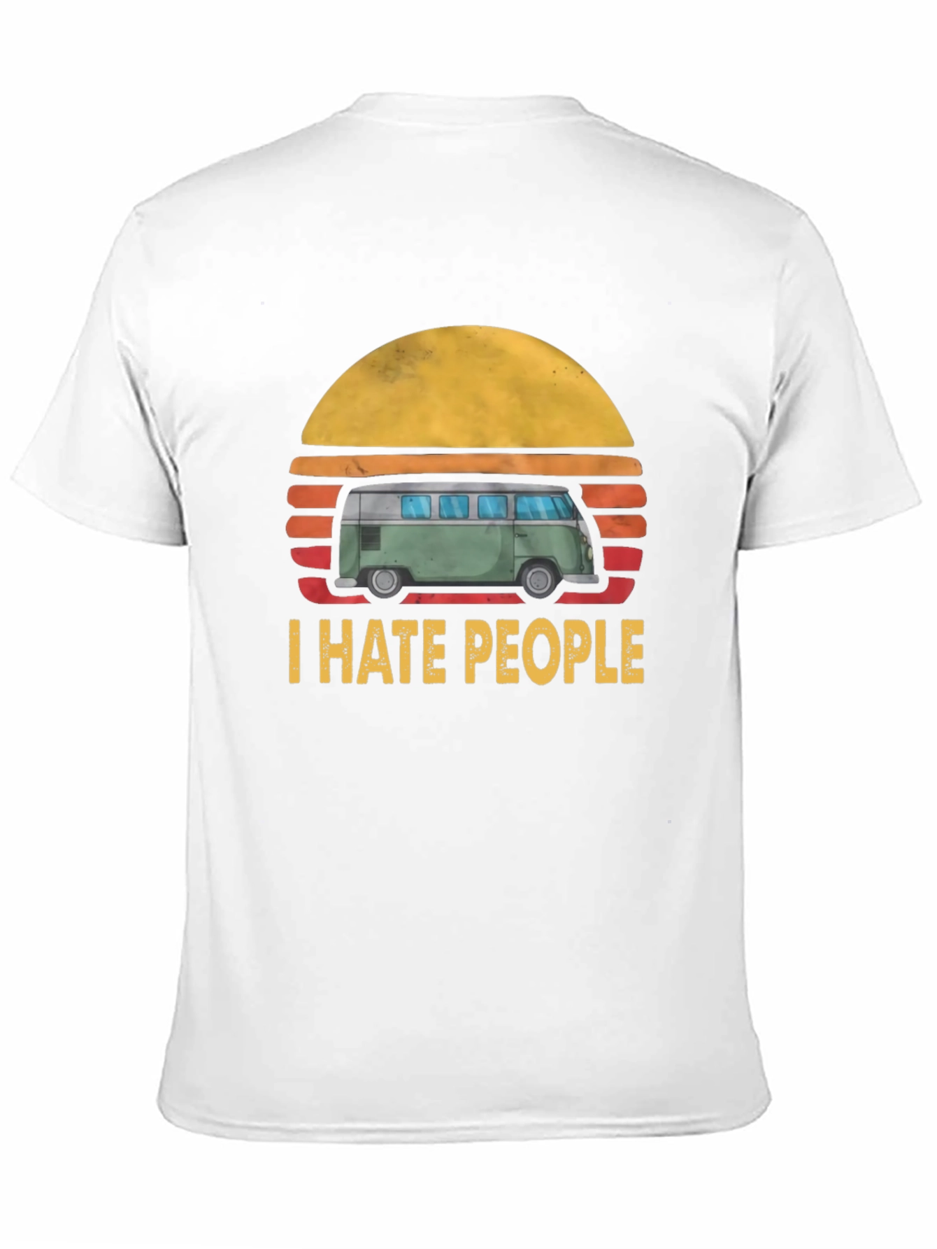 I Hate People T-Shirt: Retro Van Graphic Tee