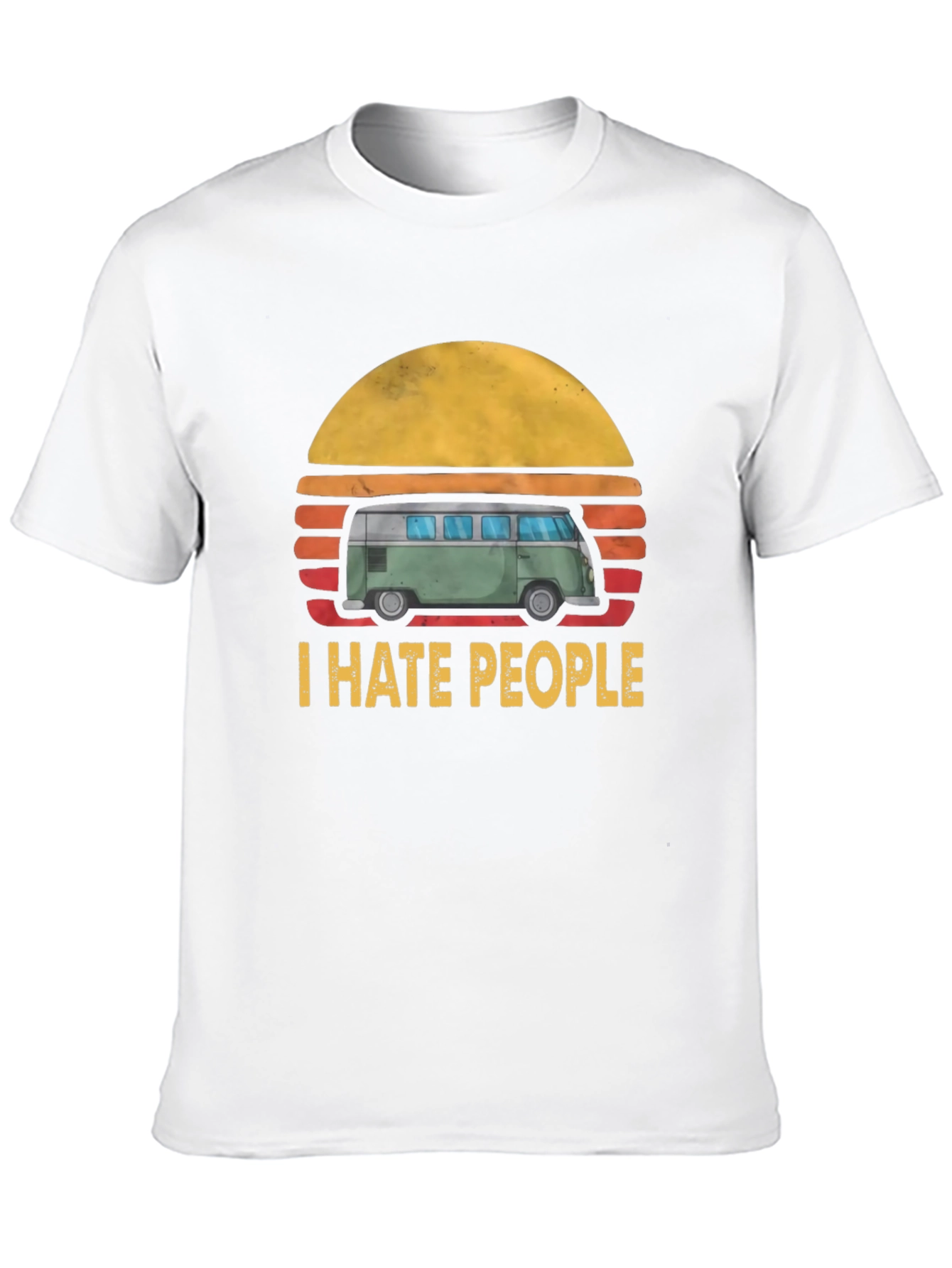 I Hate People T-Shirt: Retro Van Graphic Tee