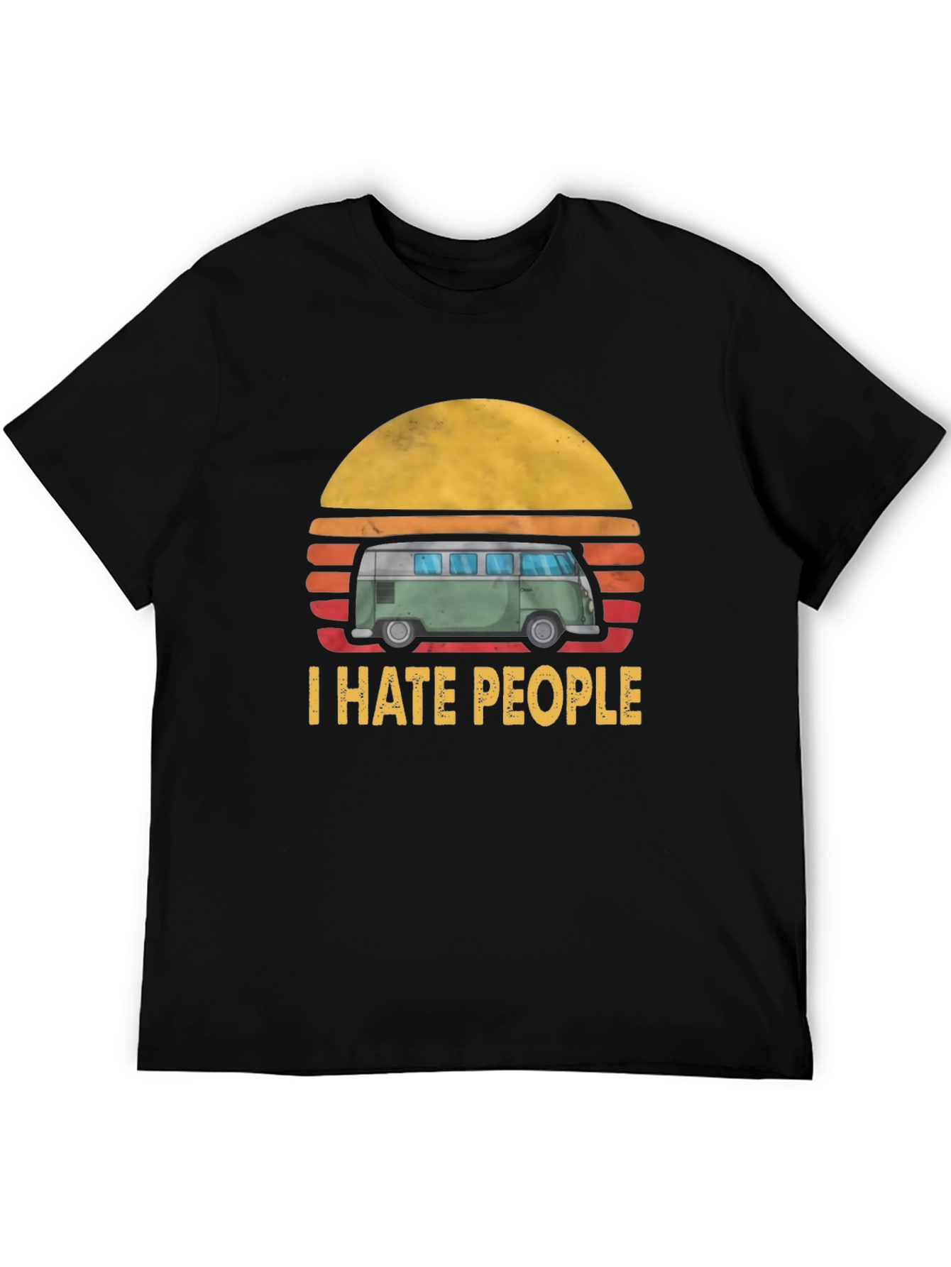 I Hate People T-Shirt: Retro Van Graphic Tee