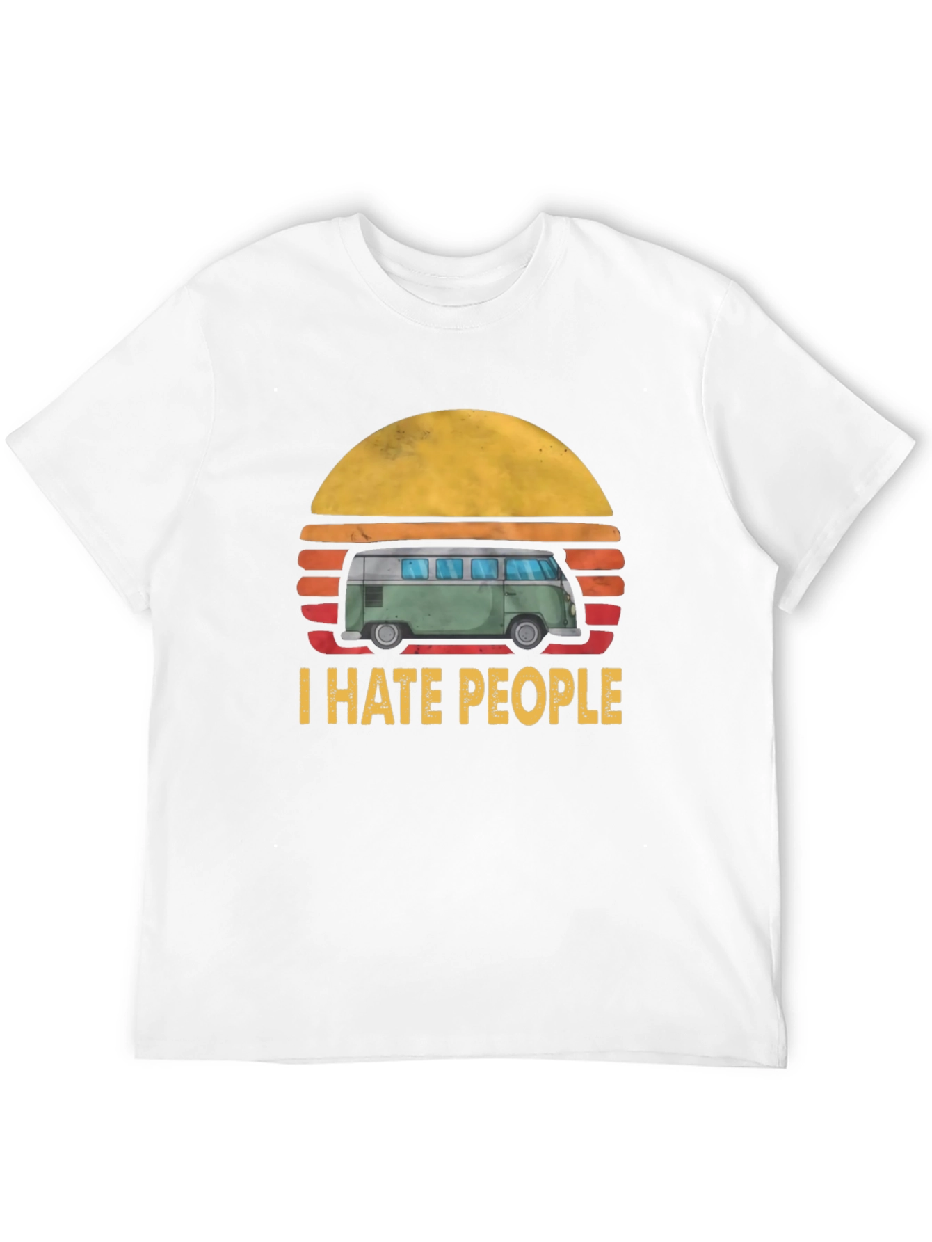 I Hate People T-Shirt: Retro Van Graphic Tee