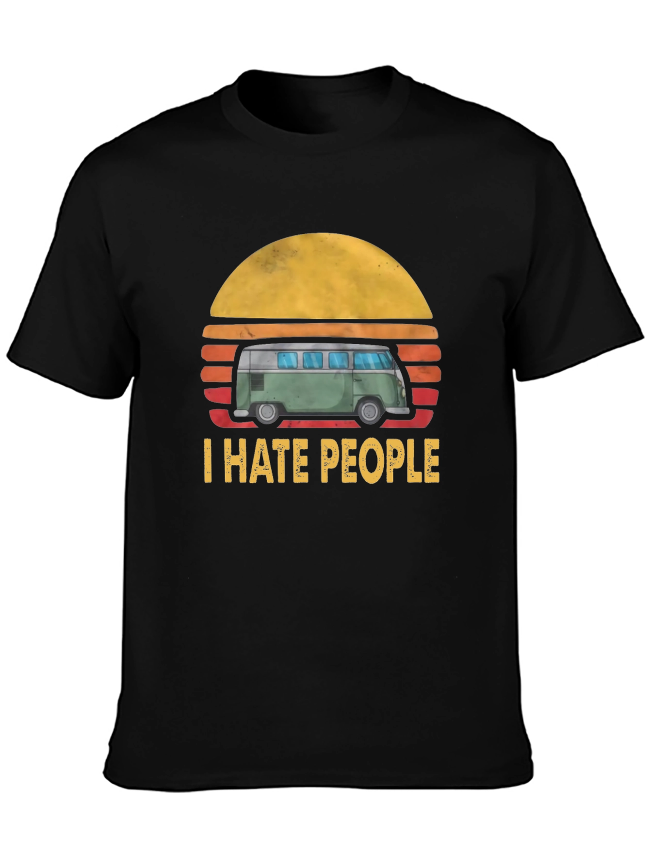 I Hate People T-Shirt: Retro Van Graphic Tee