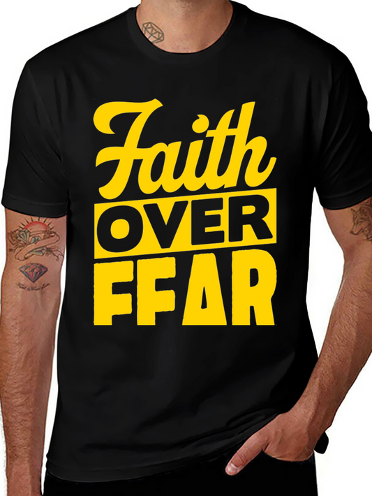 Faith Over Fear Graphic T-Shirt - Black