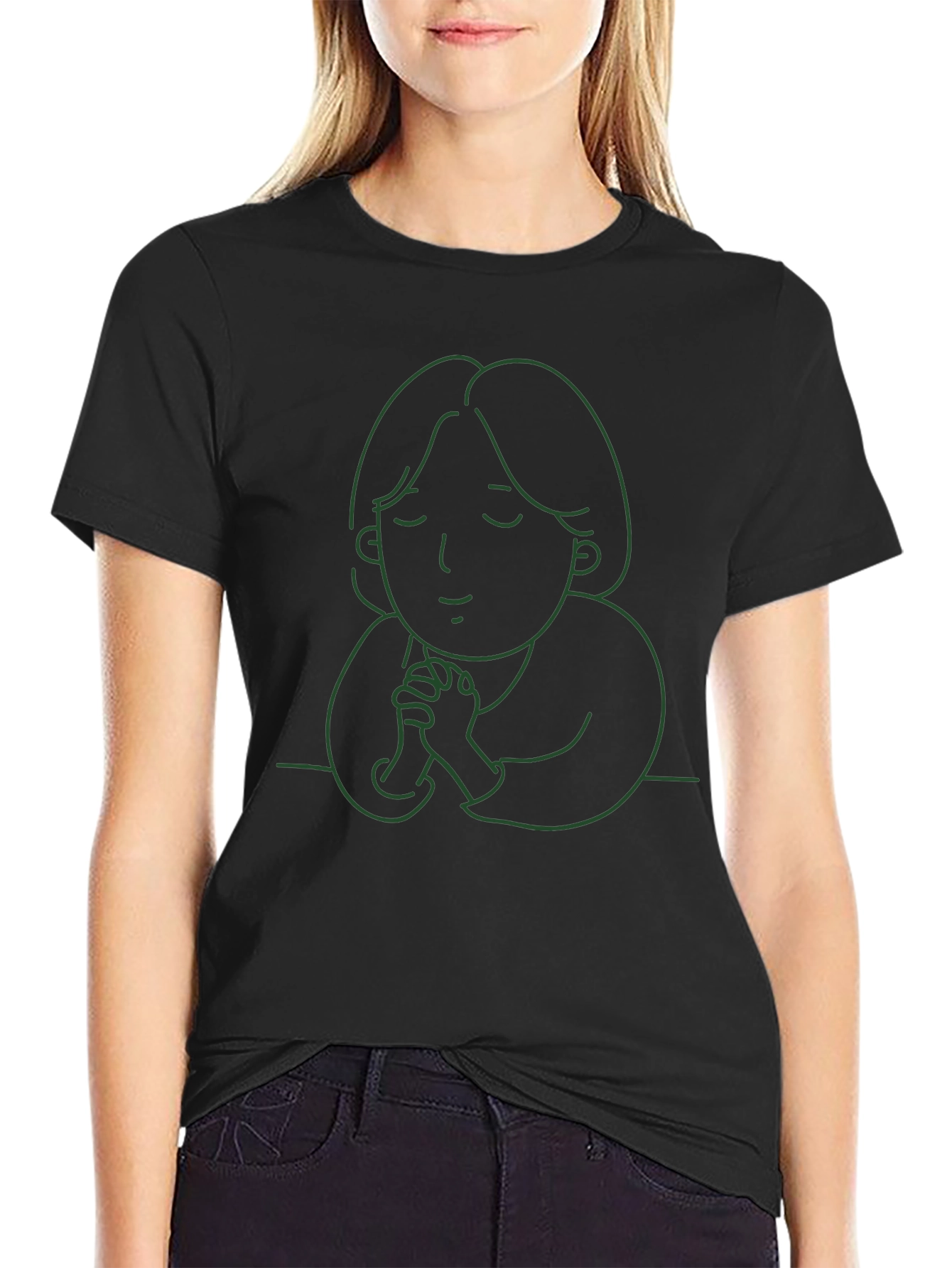 Minimalist Prayer T-Shirt - Unisex Black Tee