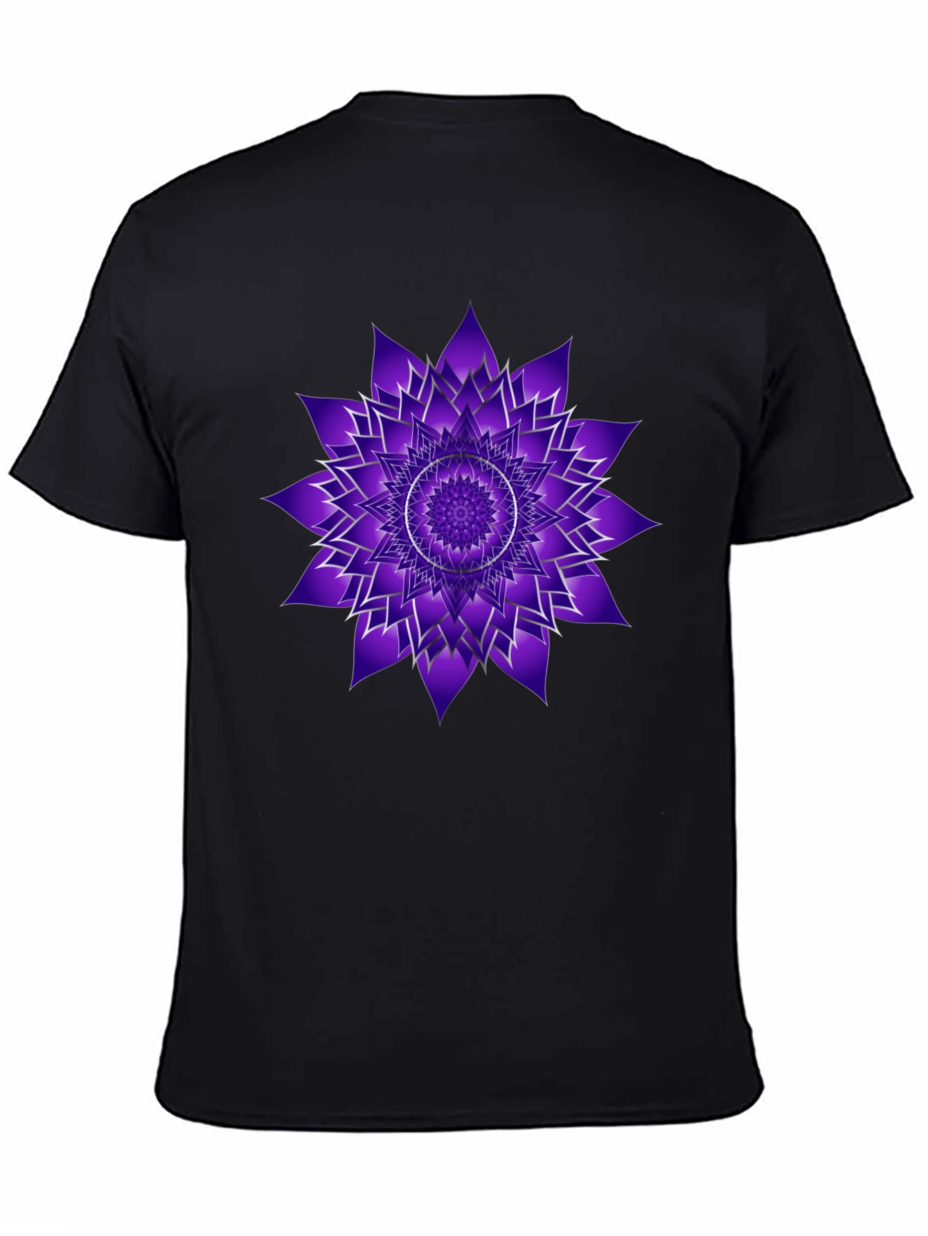 Crown Chakra Black T-Shirt - Spiritual Design