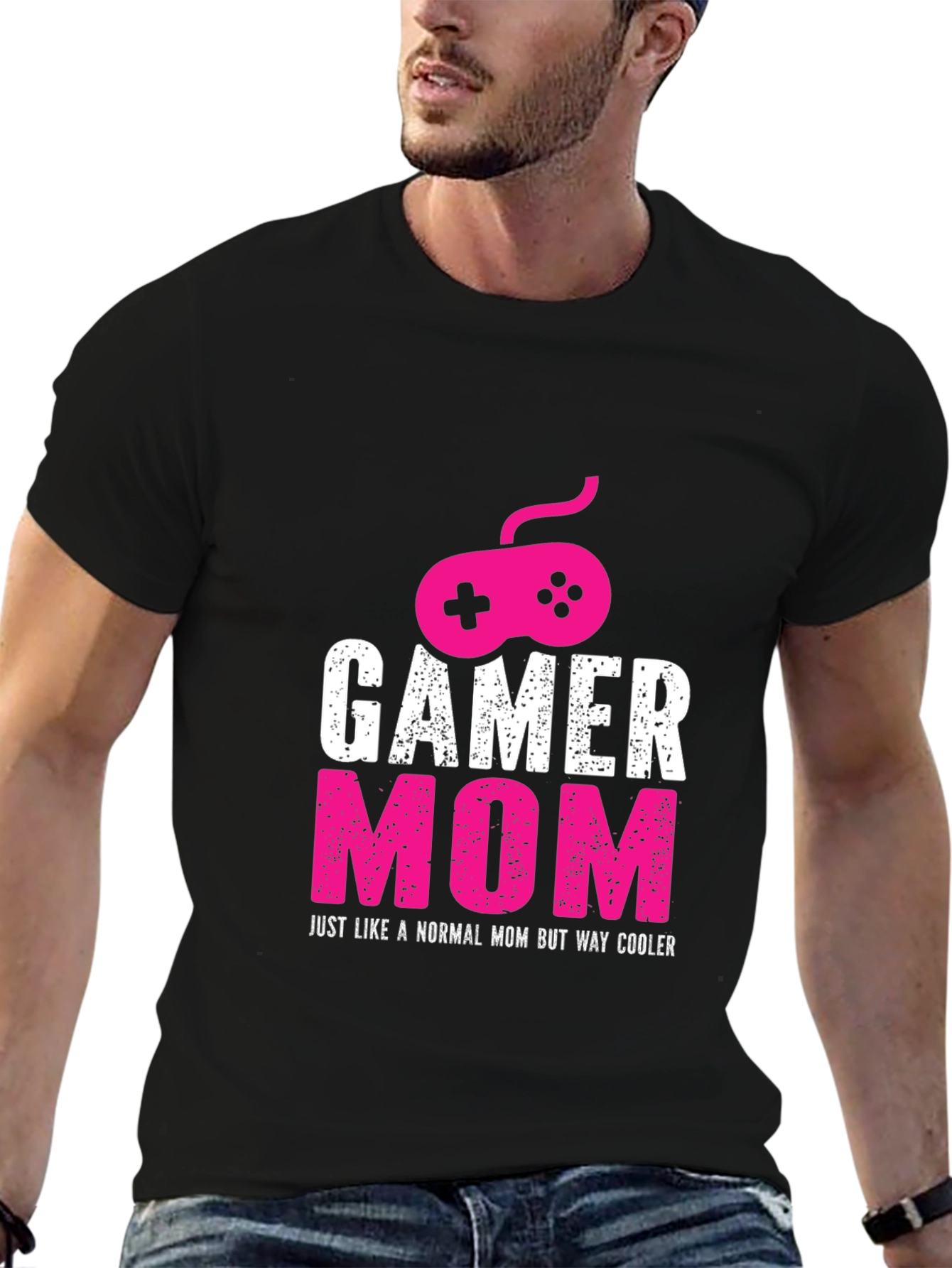 Gamer Mom Graphic T-Shirt - Fun Cool Design