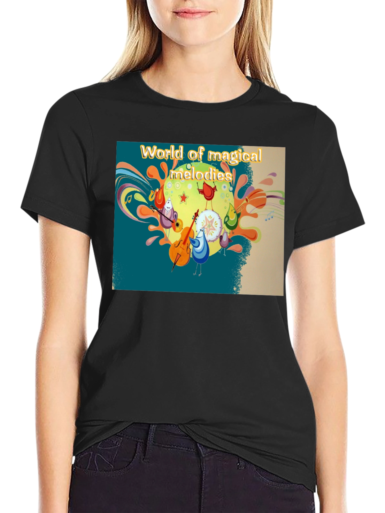 Magical Melodies T-Shirt - Funky Cartoon Design