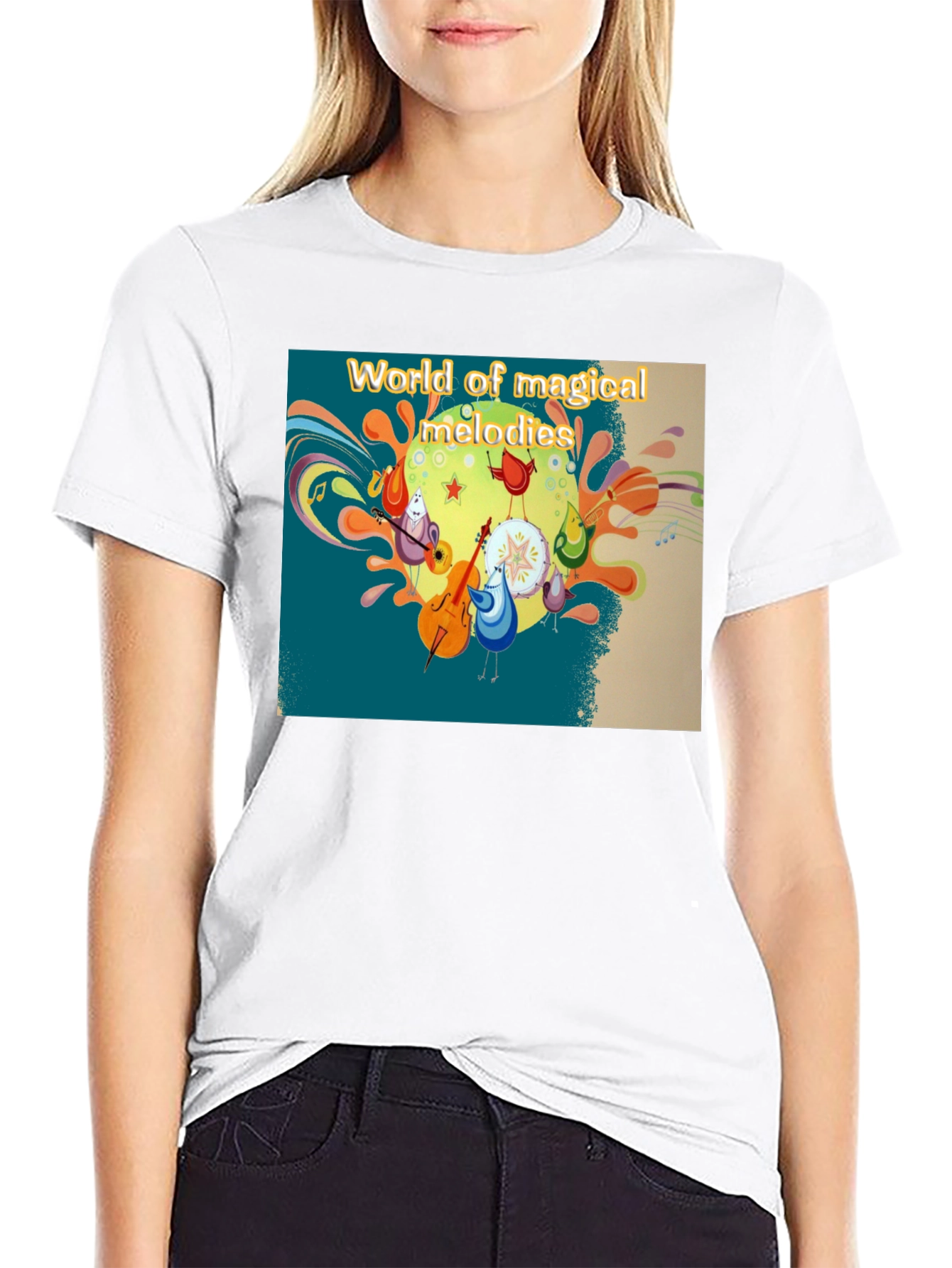 Magical Melodies T-Shirt - Funky Cartoon Design