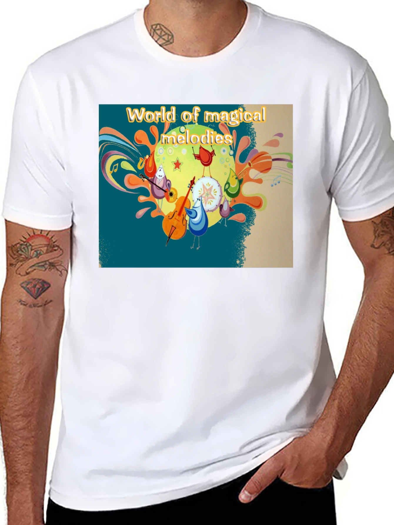 Magical Melodies T-Shirt - Funky Cartoon Design