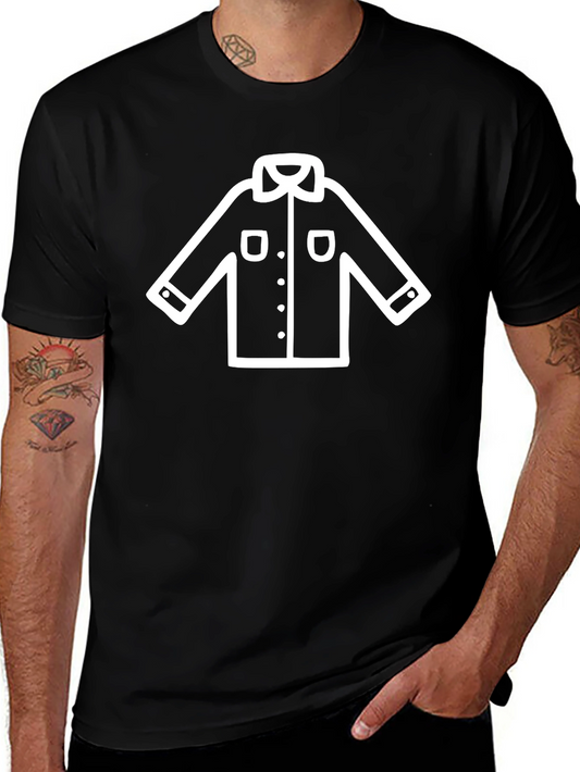 Black T-Shirt with White Shirt Graphic