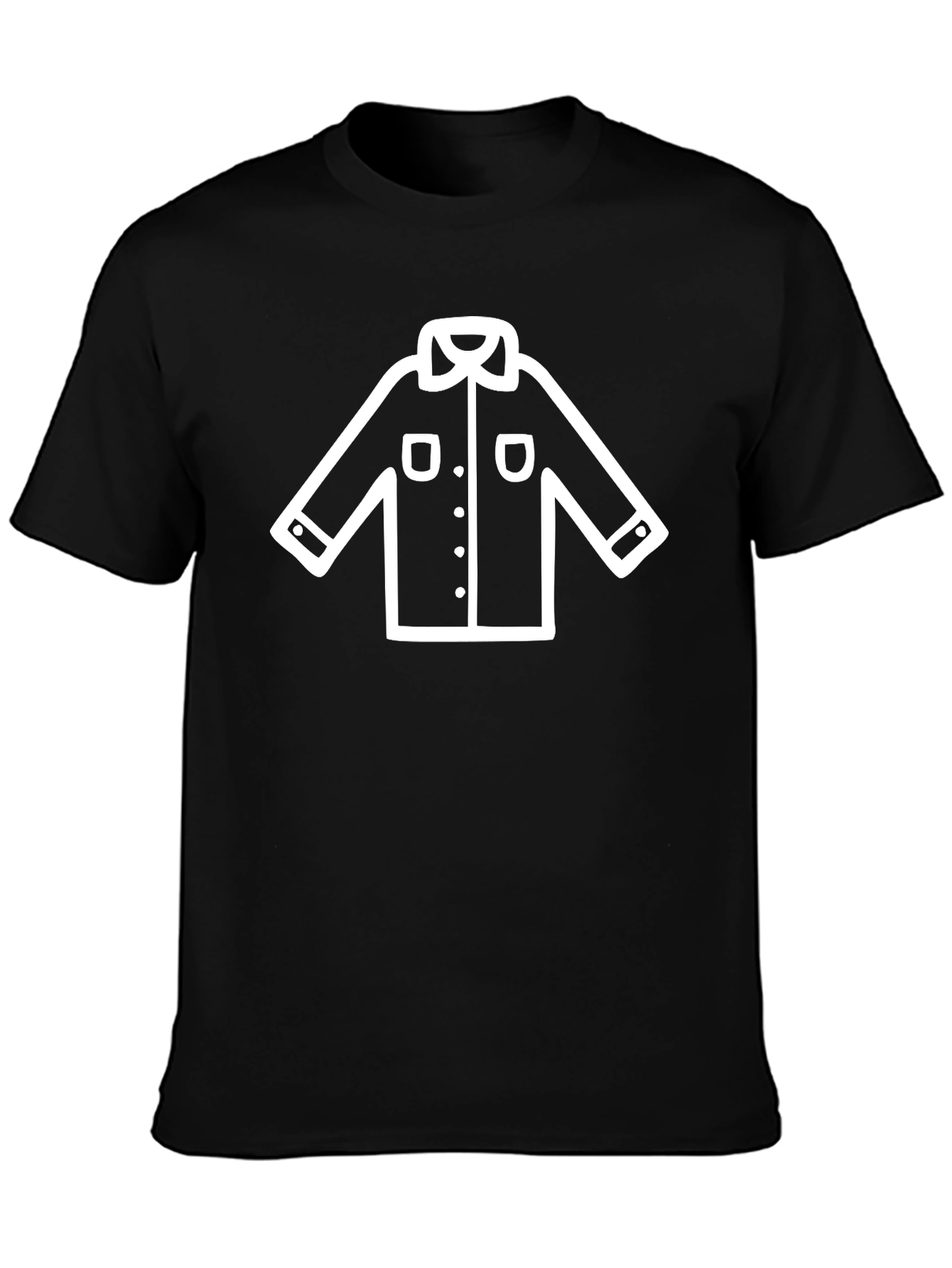 Black T-Shirt with White Shirt Graphic