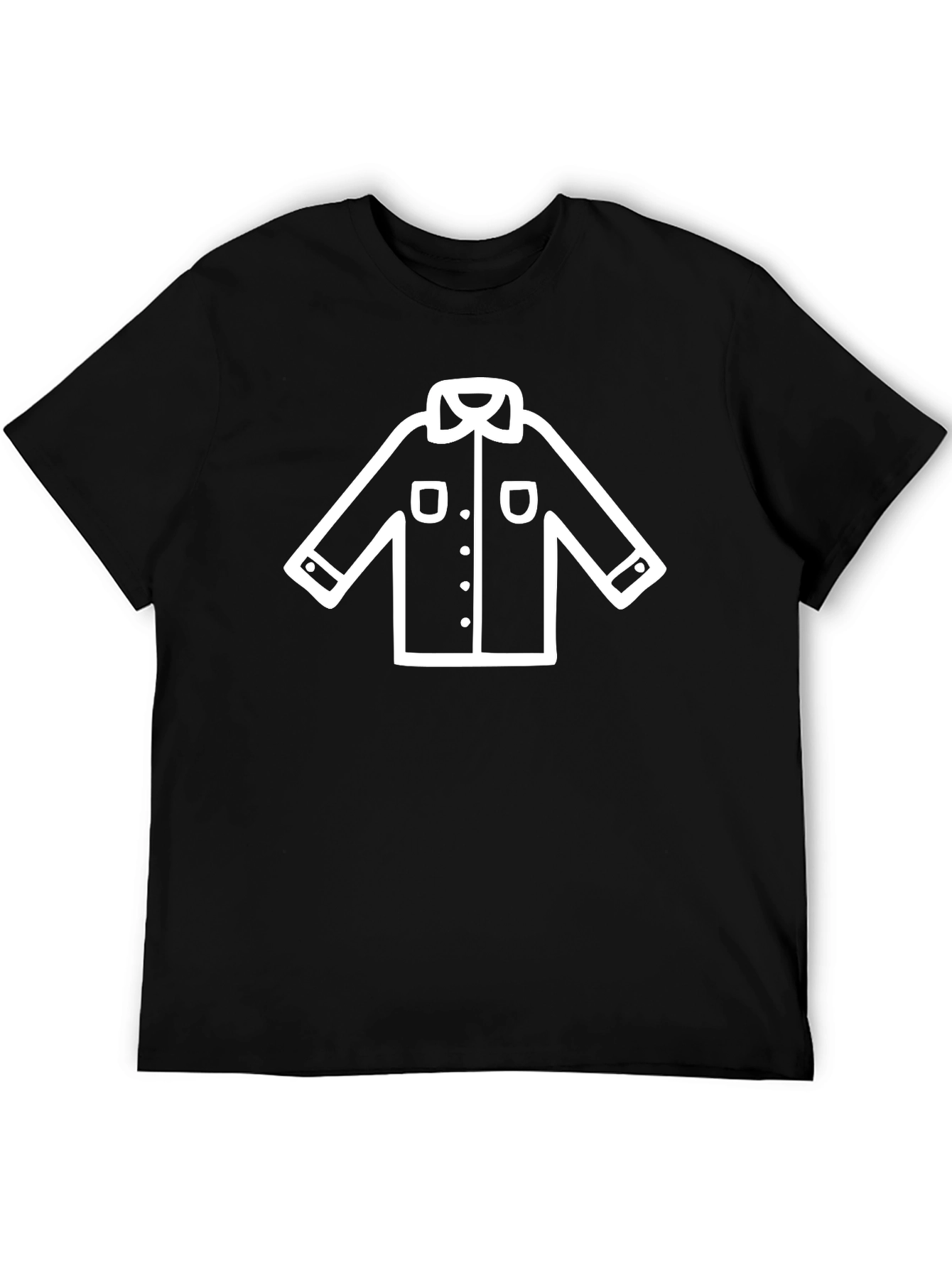 Black T-Shirt with White Shirt Graphic