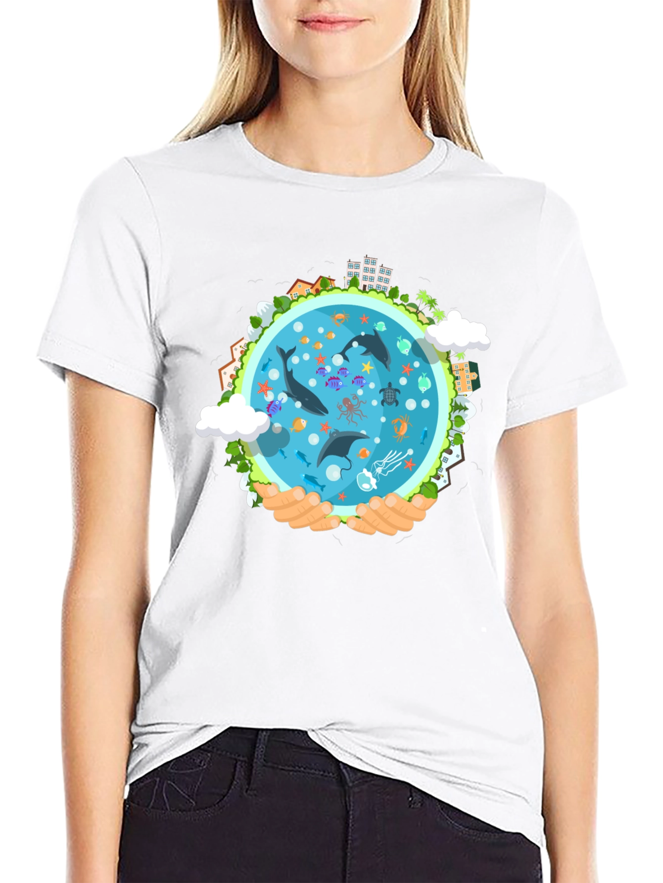 Earth Protection Graphic Tee - Save Our Oceans