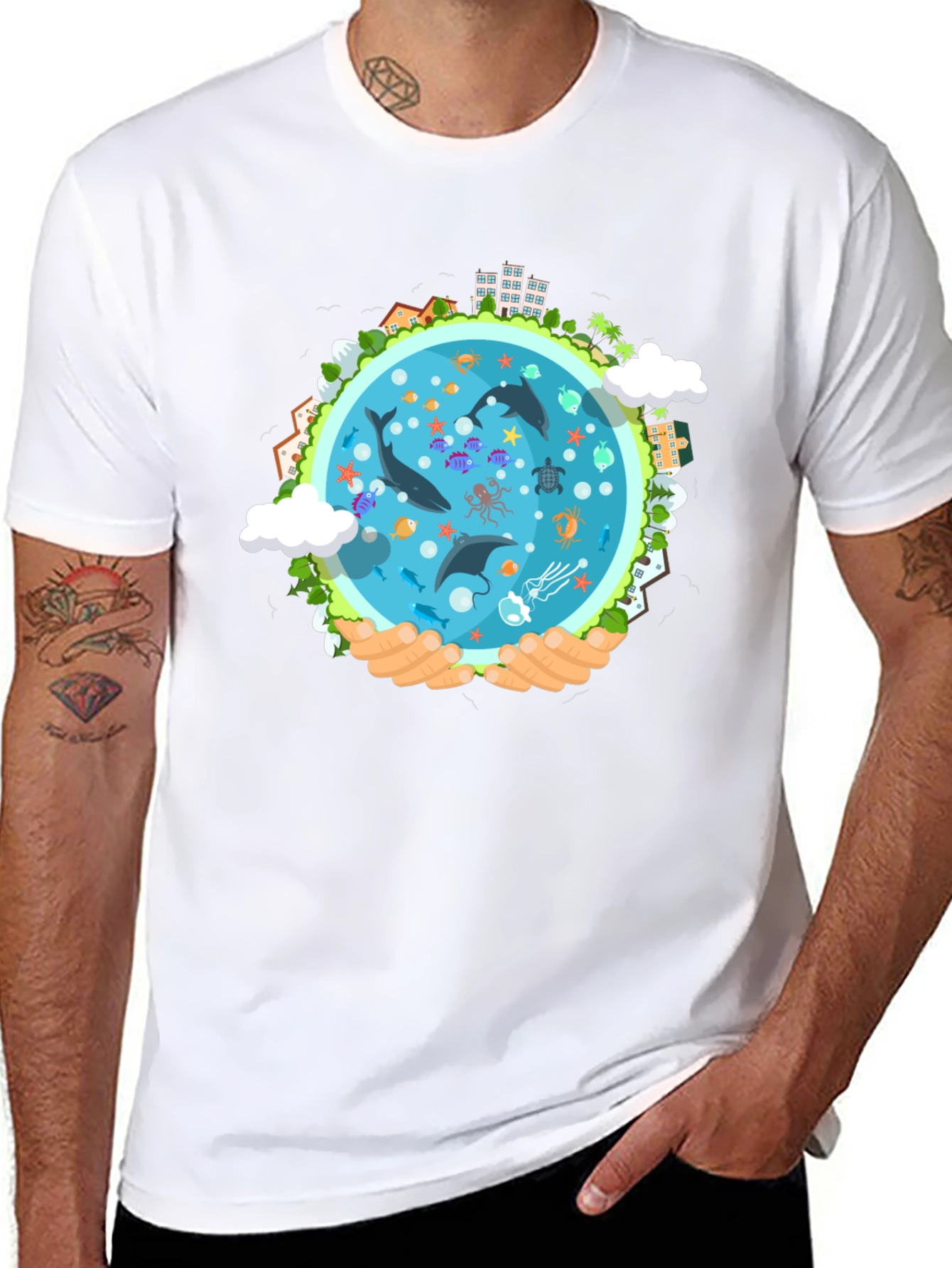 Earth Protection Graphic Tee - Save Our Oceans