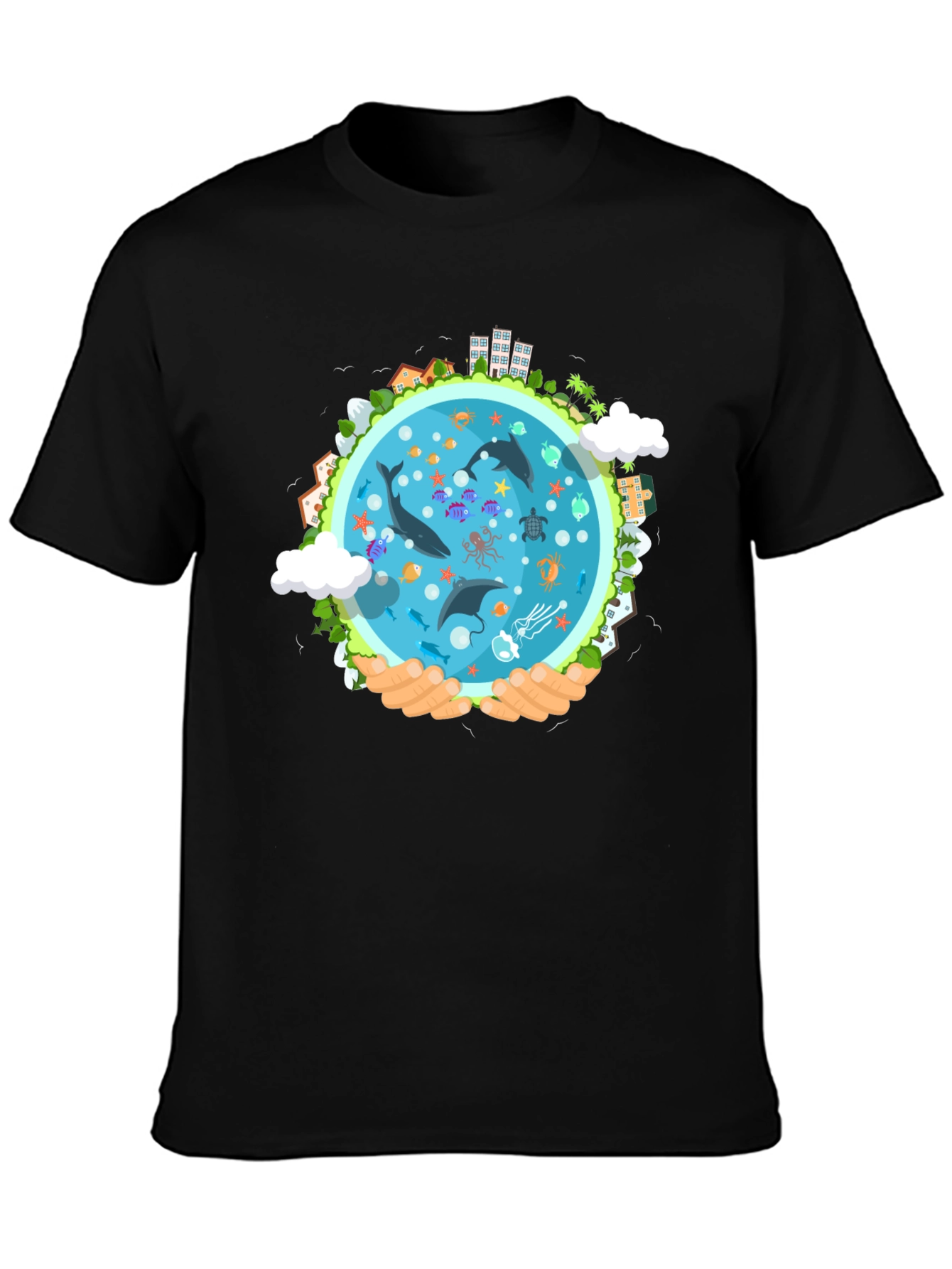 Earth Protection Graphic Tee - Save Our Oceans