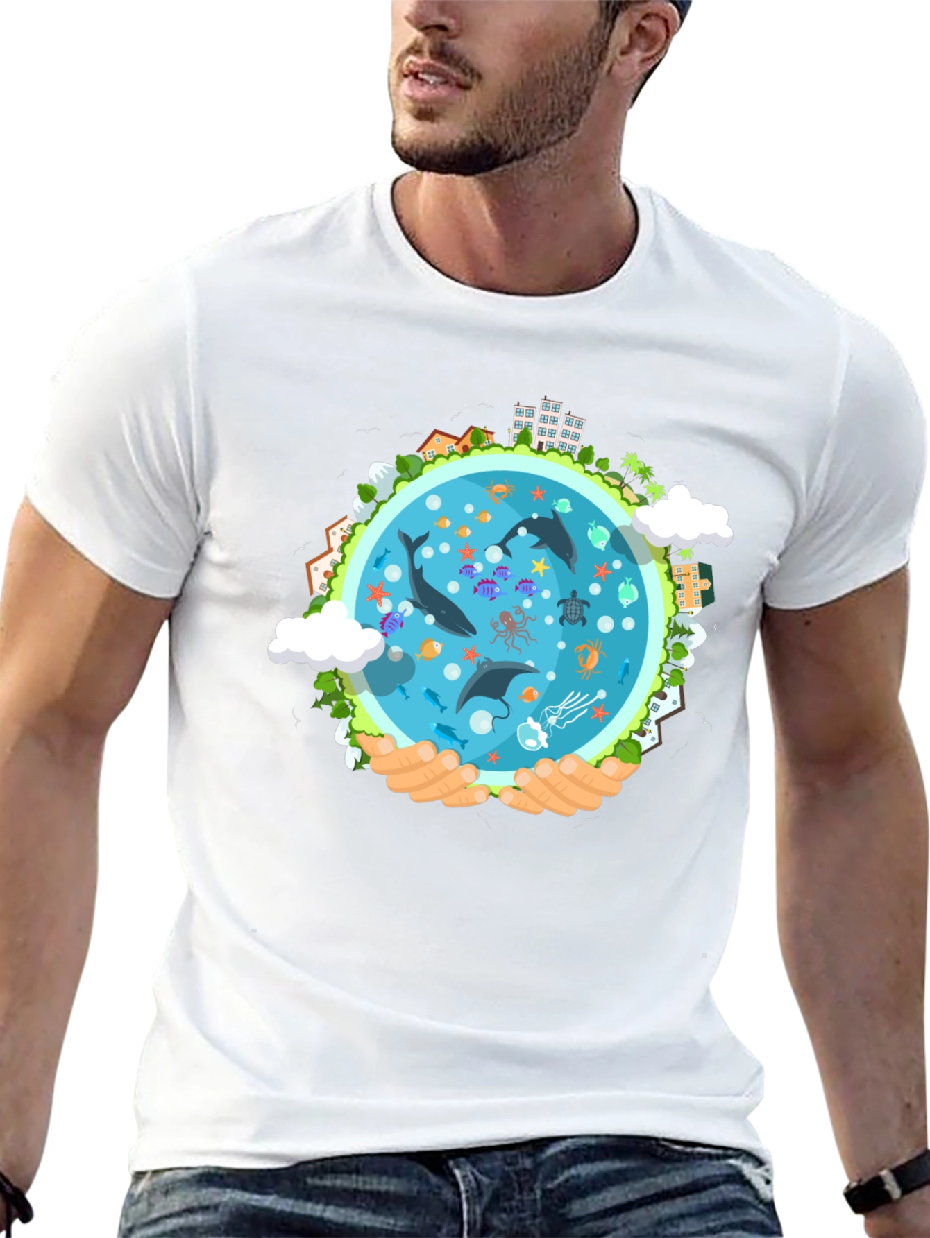 Earth Protection Graphic Tee - Save Our Oceans