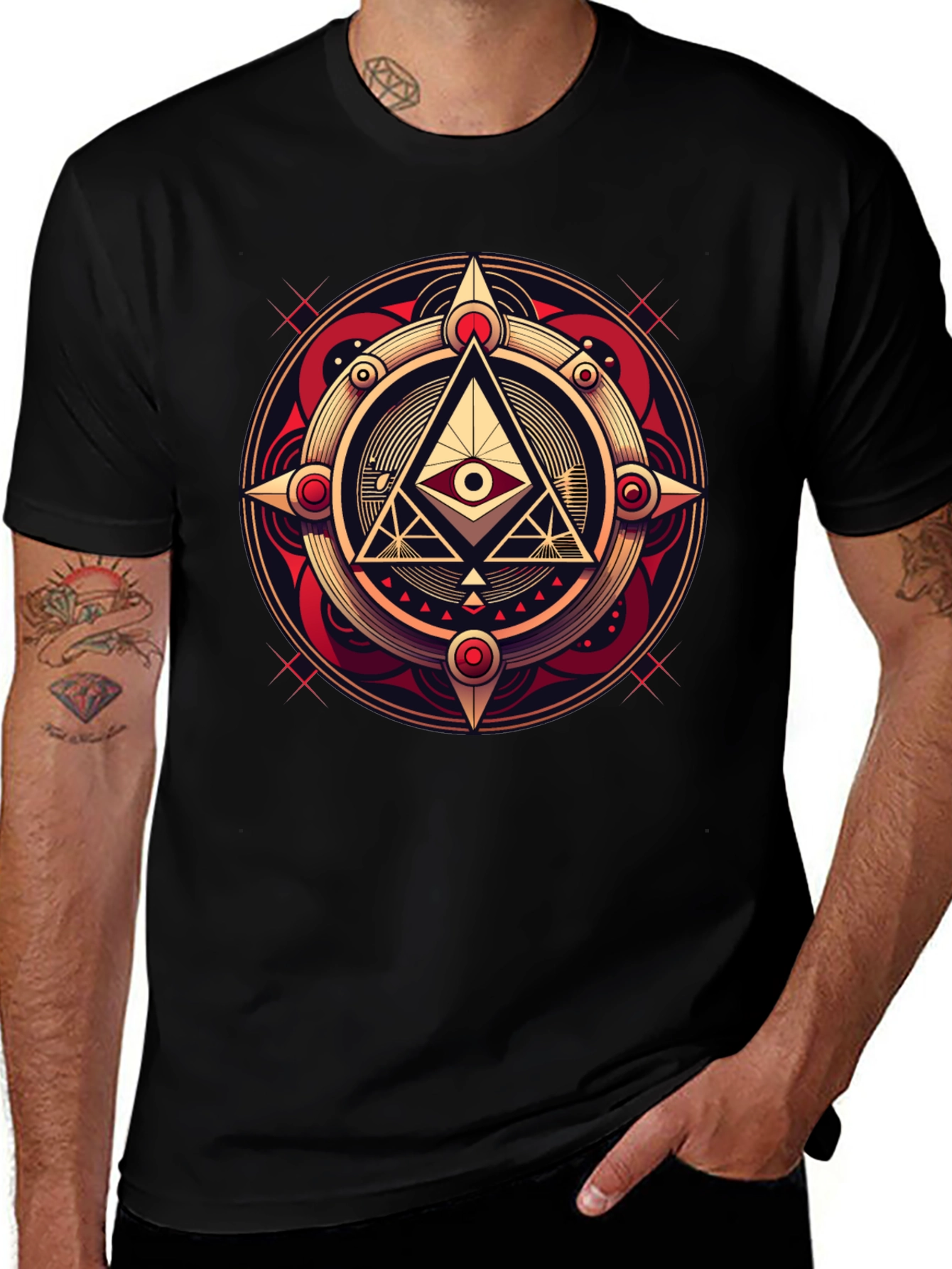 All Seeing Eye Graphic Tee - Illuminati Style Shirt