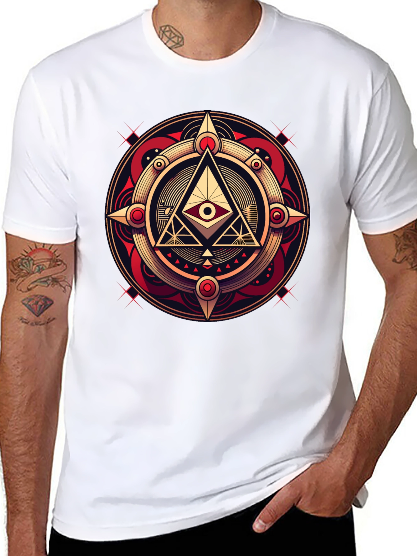 All Seeing Eye Graphic Tee - Illuminati Style Shirt
