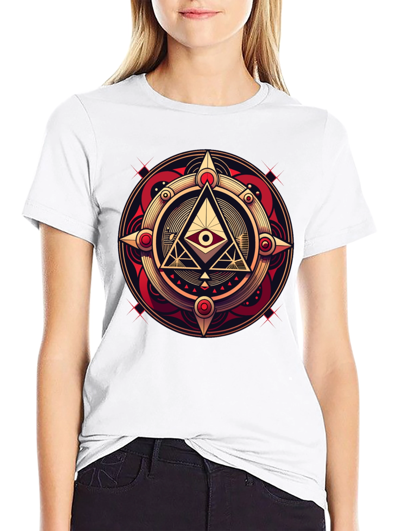 All Seeing Eye Graphic Tee - Illuminati Style Shirt