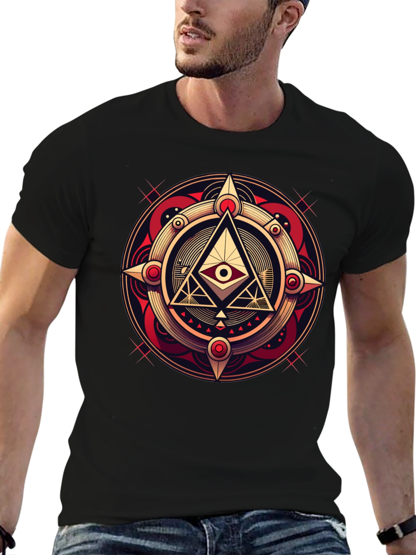 All Seeing Eye Graphic Tee - Illuminati Style Shirt