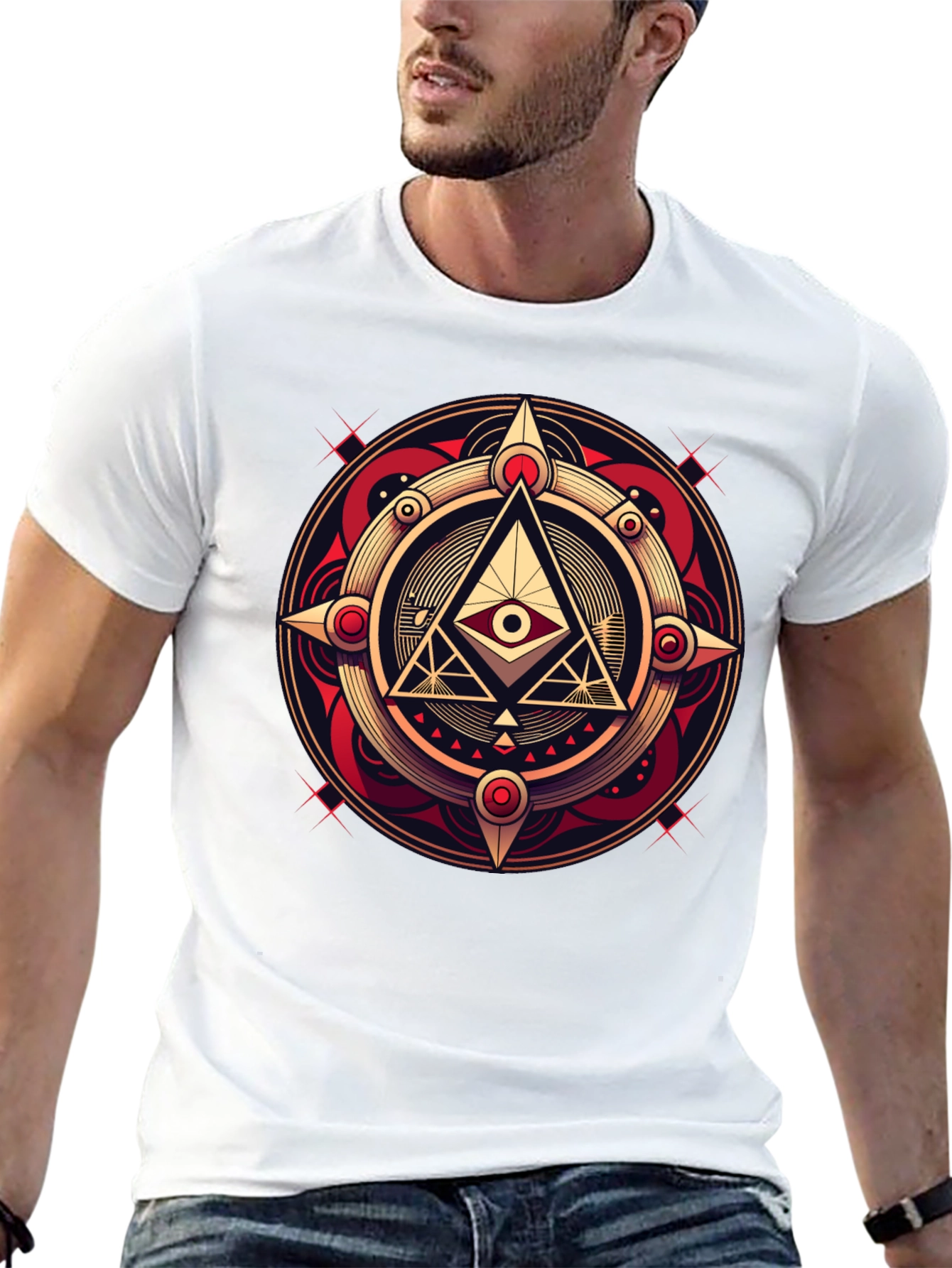 All Seeing Eye Graphic Tee - Illuminati Style Shirt