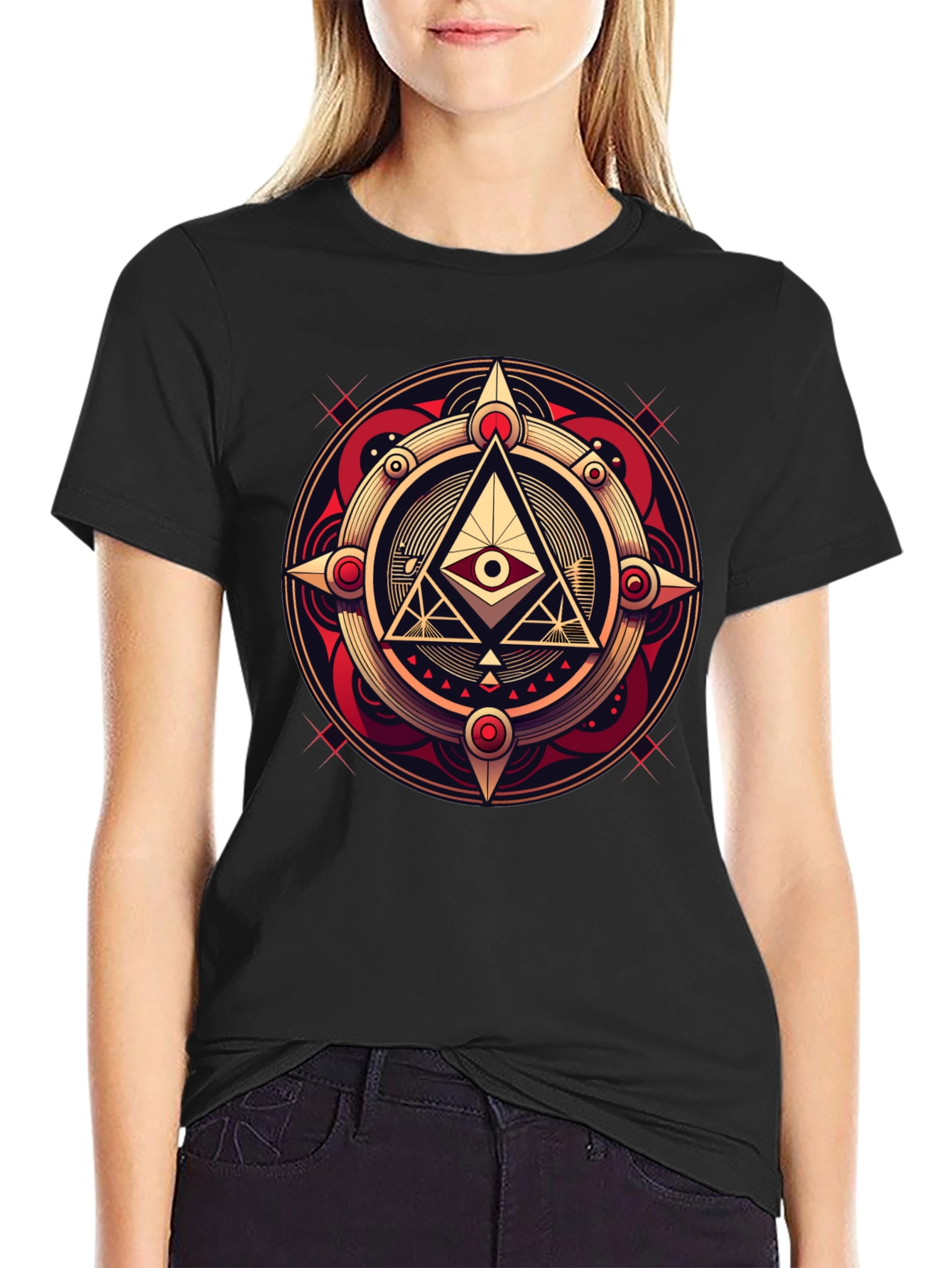 All Seeing Eye Graphic Tee - Illuminati Style Shirt
