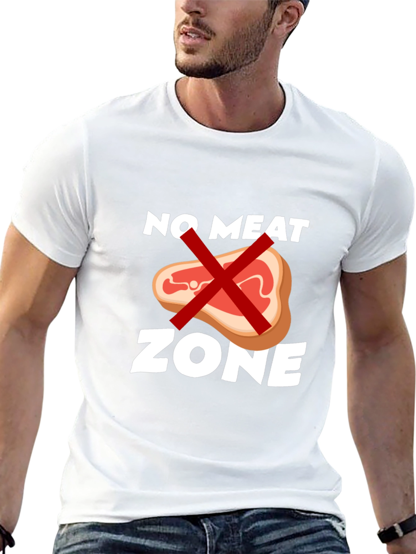 No Meat Zone Graphic Tee - Vegetarian/Vegan T-Shirt