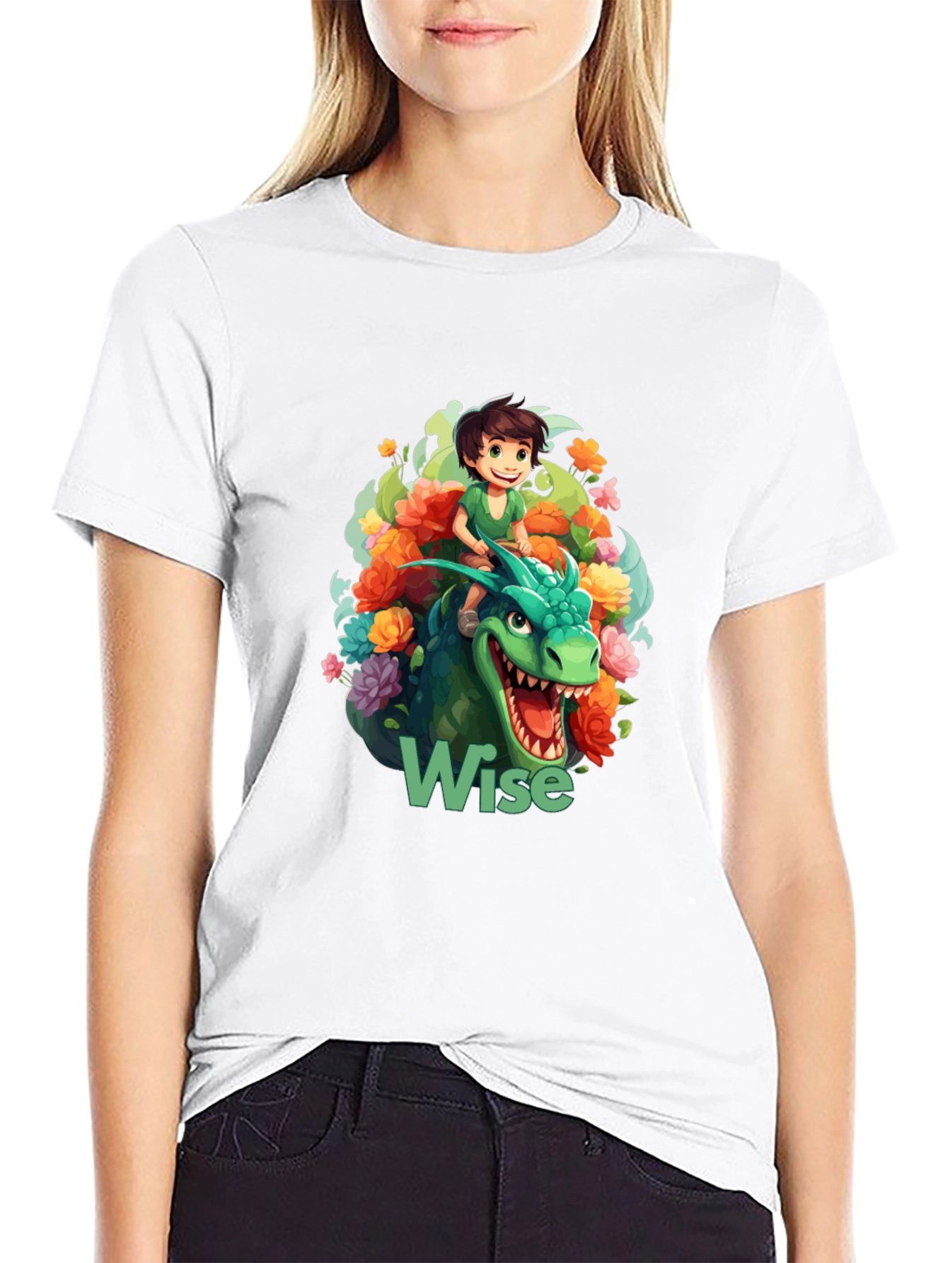 Wise Dragon Rider Graphic T-Shirt