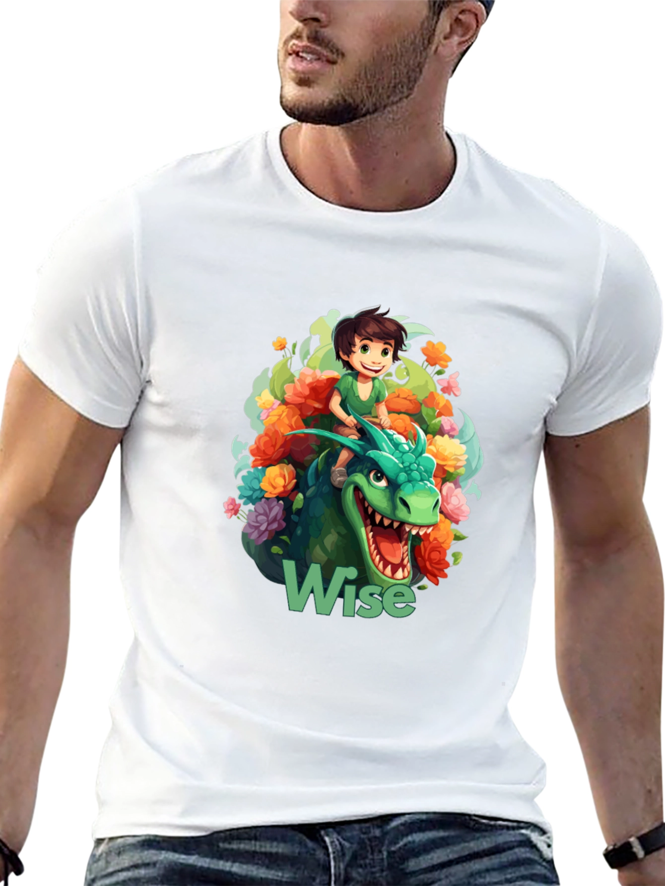 Wise Dragon Rider Graphic T-Shirt