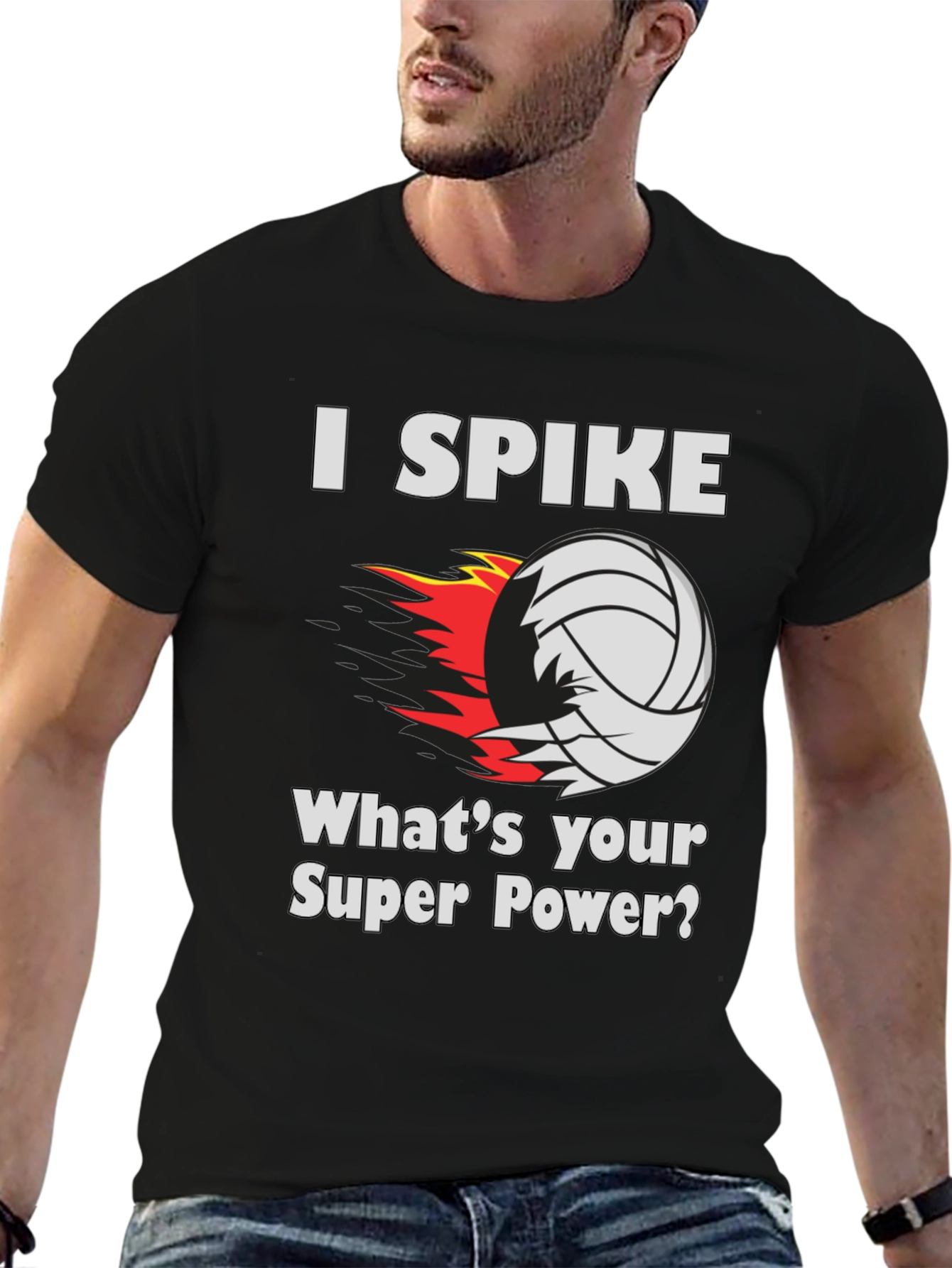 Volleyball Spike Super Power T-Shirt