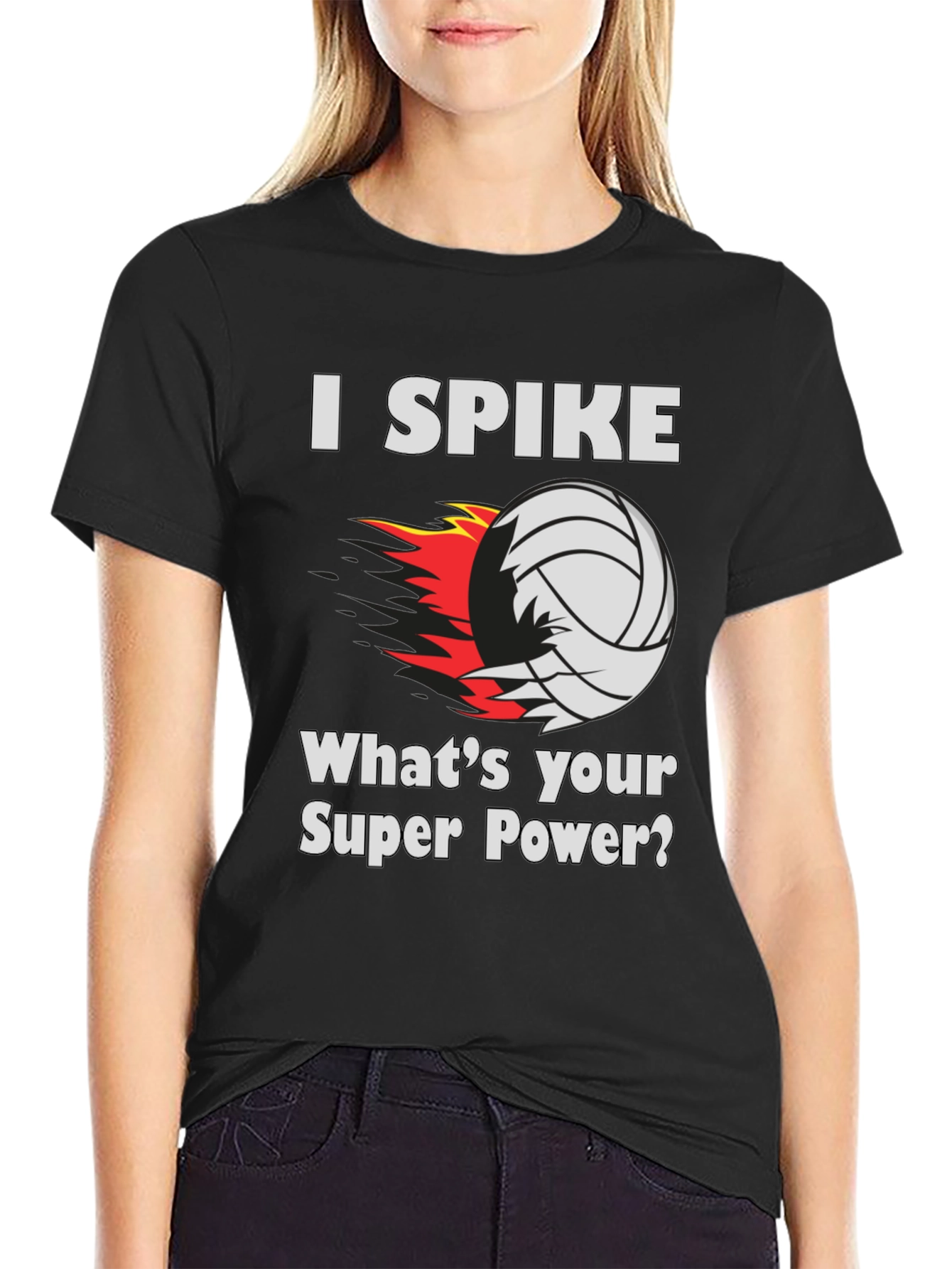 Volleyball Spike Super Power T-Shirt