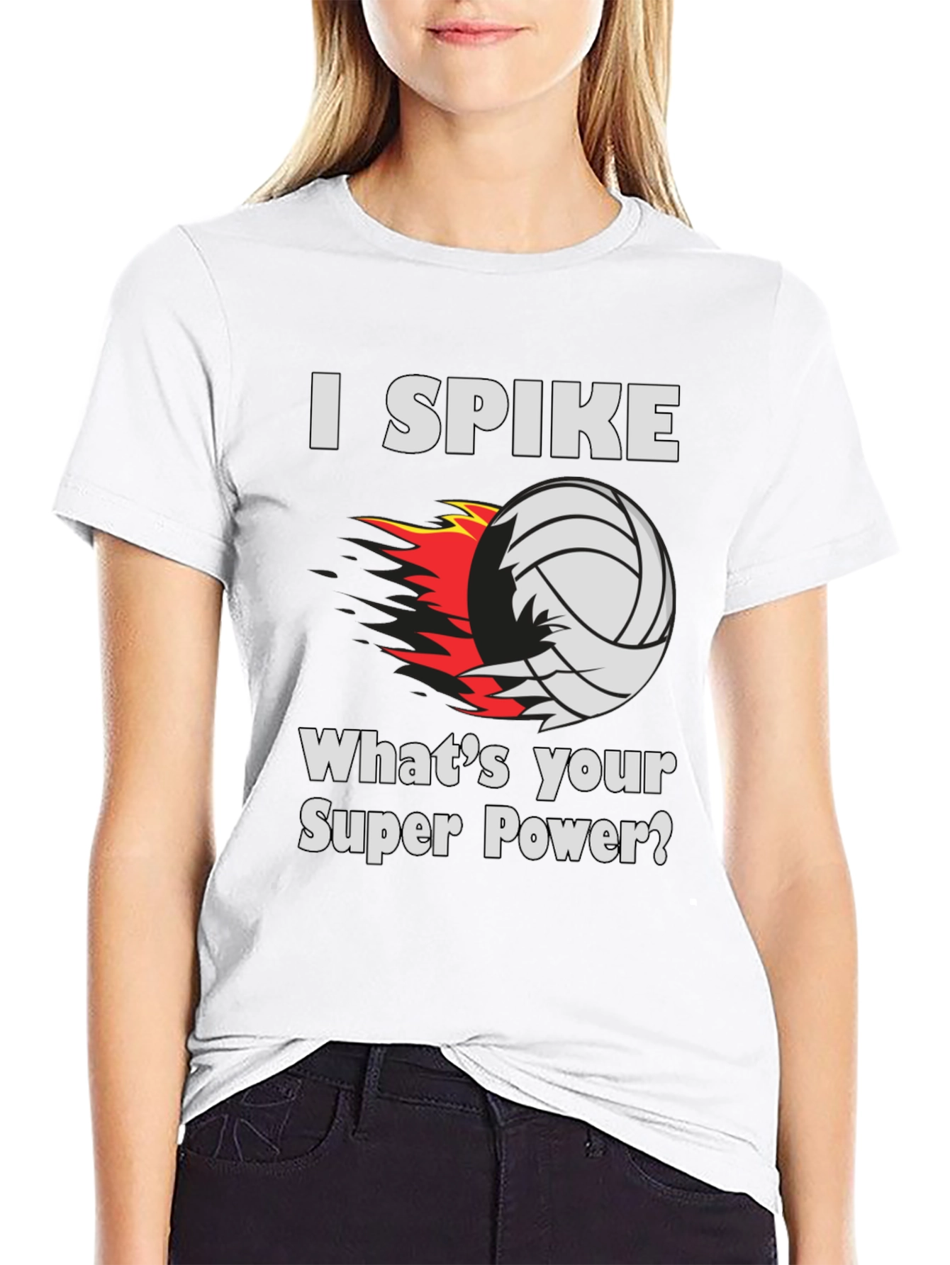Volleyball Spike Super Power T-Shirt