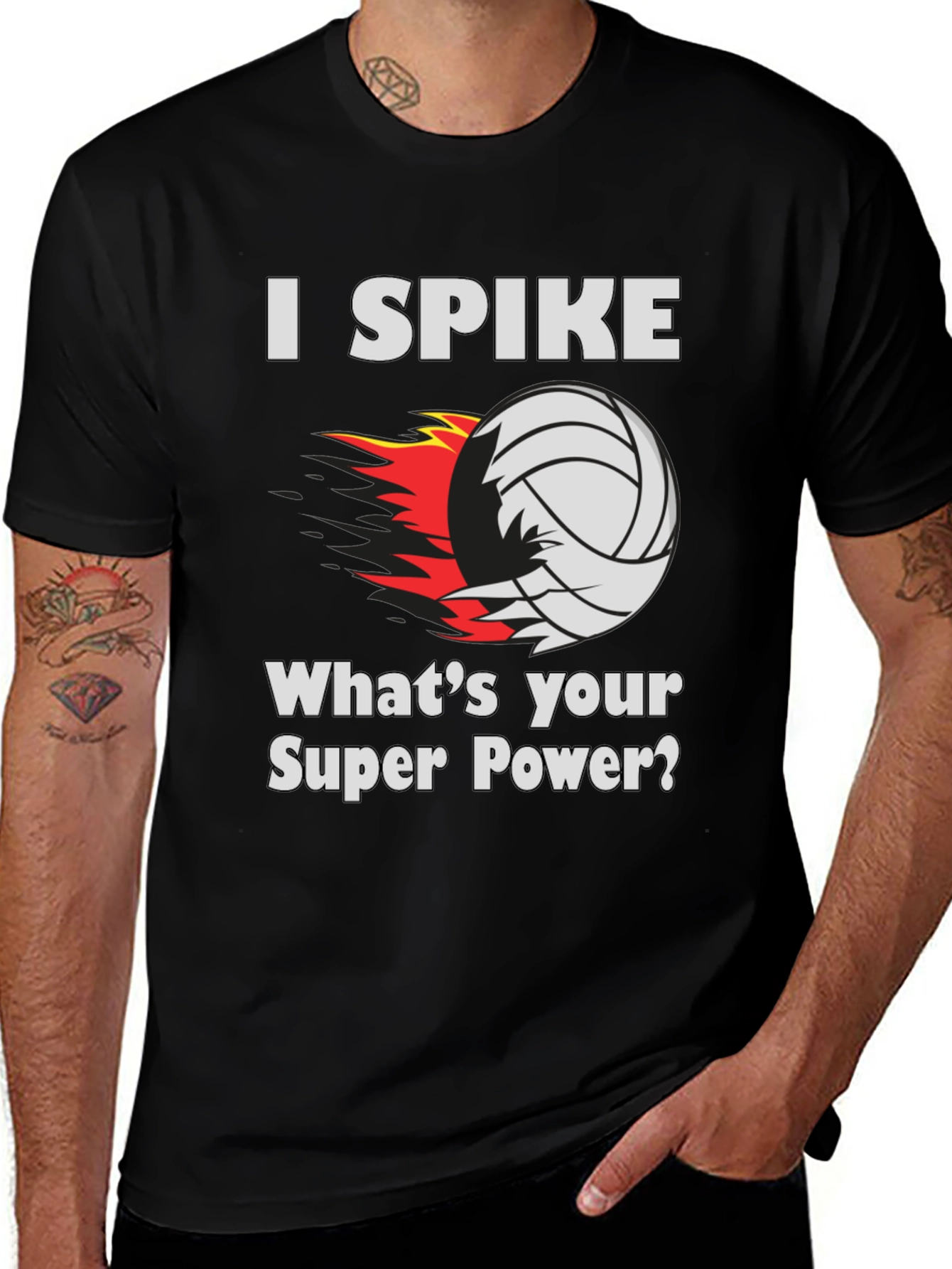 Volleyball Spike Super Power T-Shirt