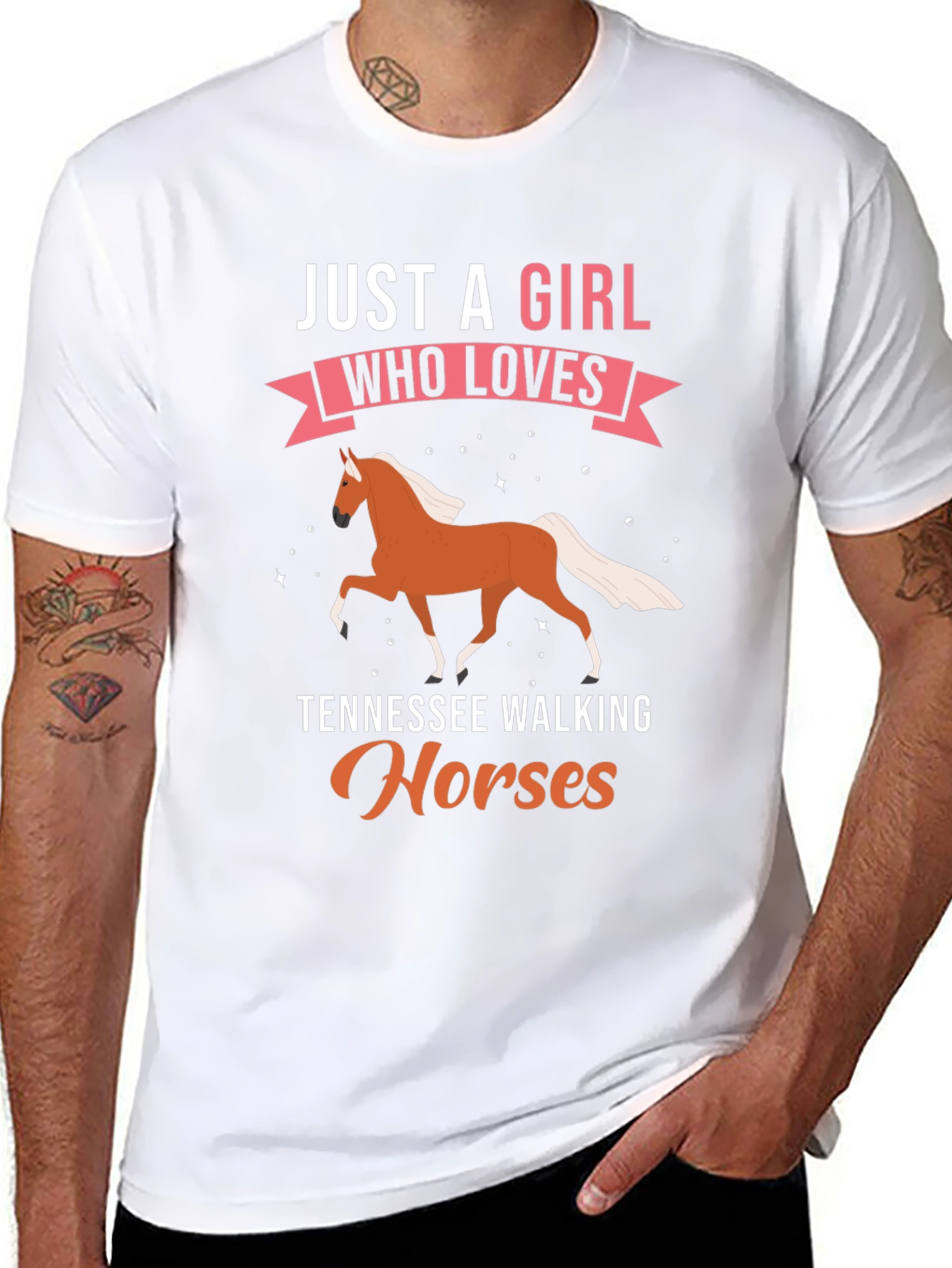 Girl Who Loves Tennessee Walking Horses T-Shirt