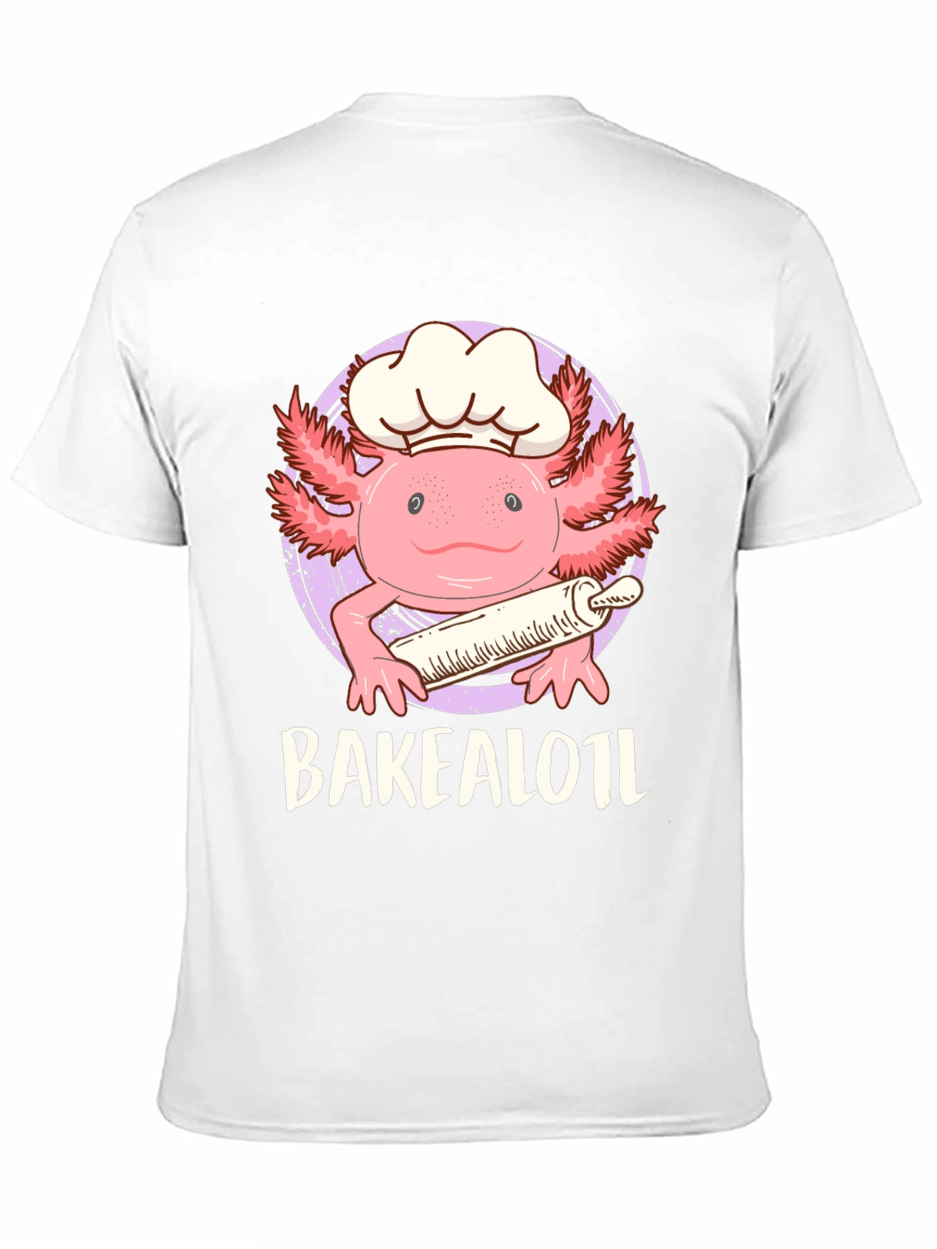 Bakealotl Axolotl Chef T-Shirt - Cute Baking Tee