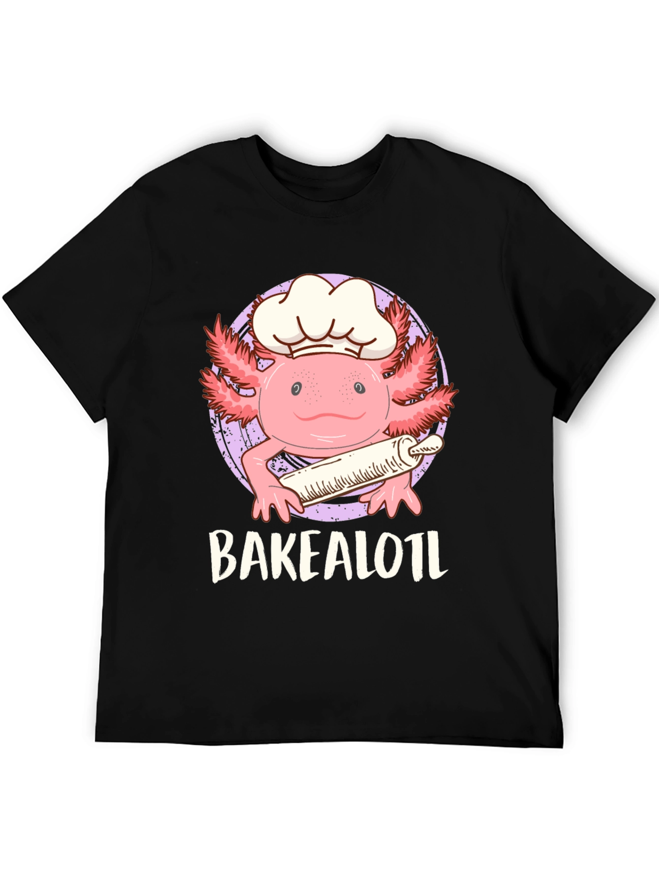 Bakealotl Axolotl Chef T-Shirt - Cute Baking Tee