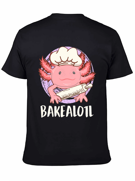 Bakealotl Axolotl Chef T-Shirt - Cute Baking Tee
