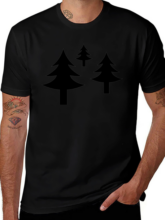 Black Trees Graphic Tee - Nature Lovers Comfort