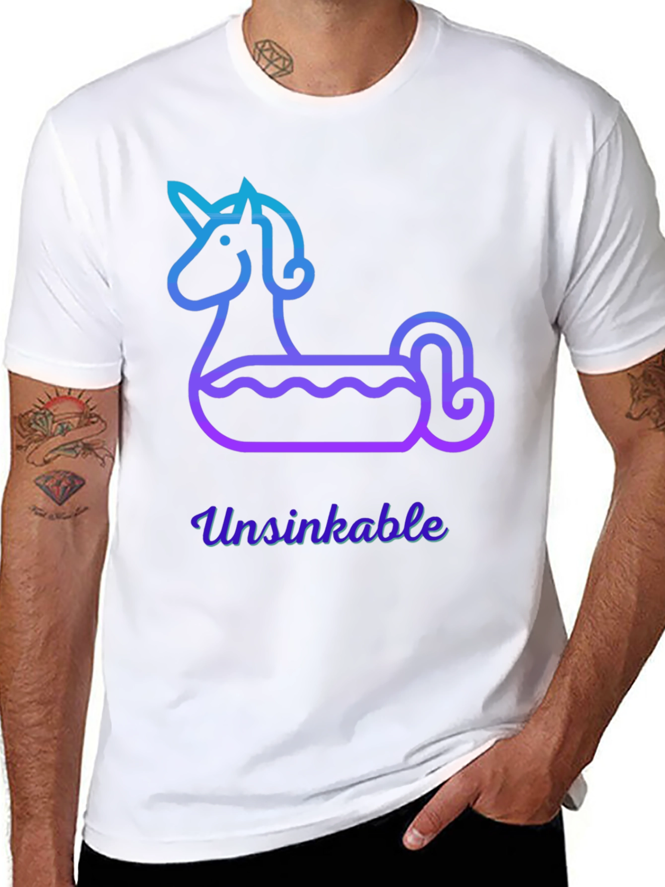 Unsinkable Unicorn Pool Float Tee